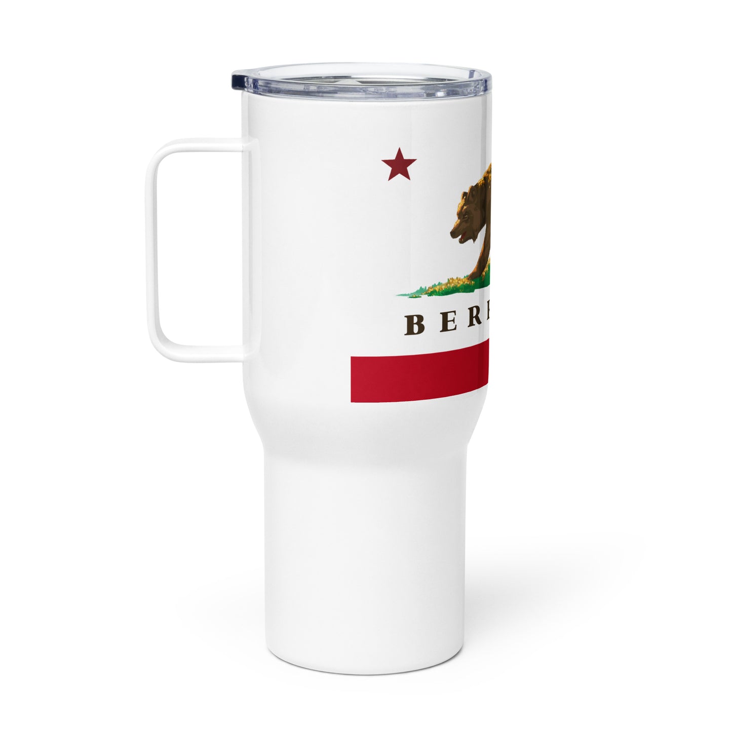 Berkeley CA Travel mug with handle - CAFlags