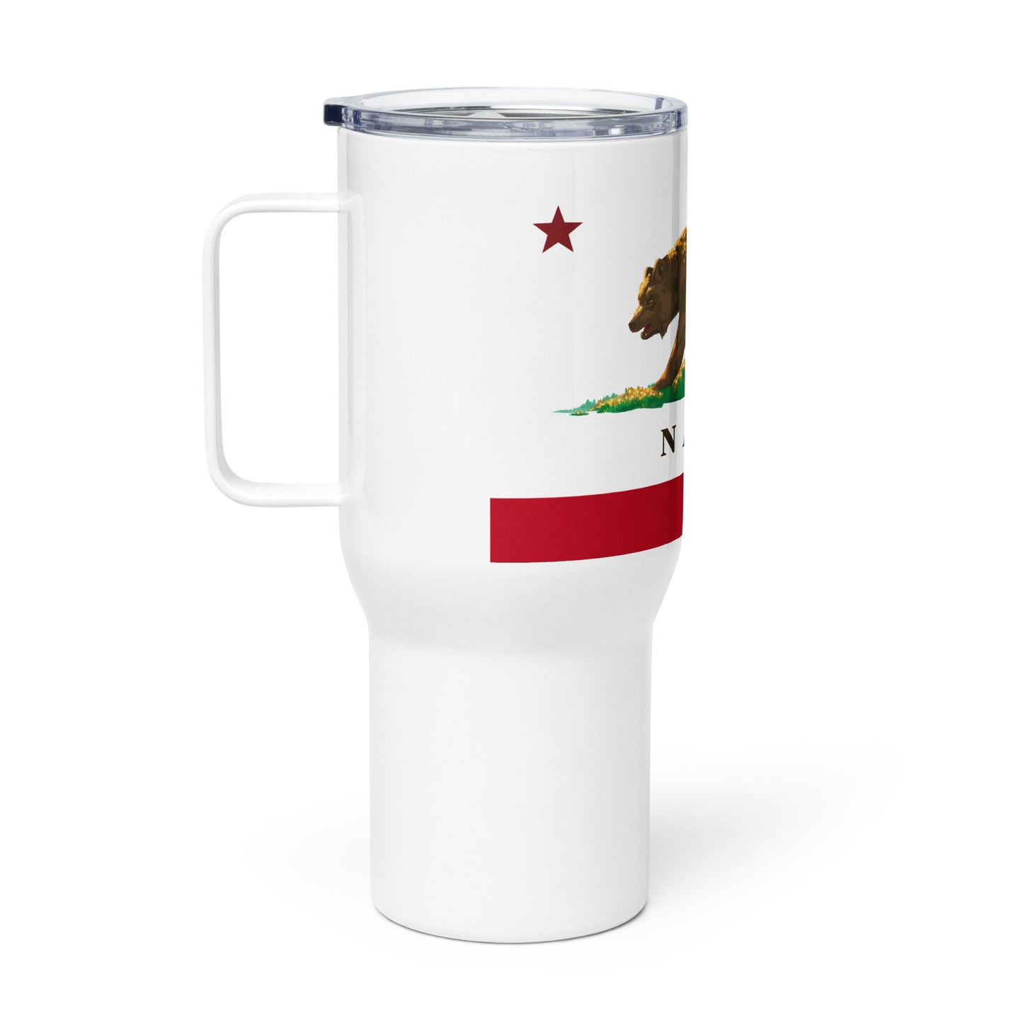 Napa CA Travel mug with handle - CAFlags