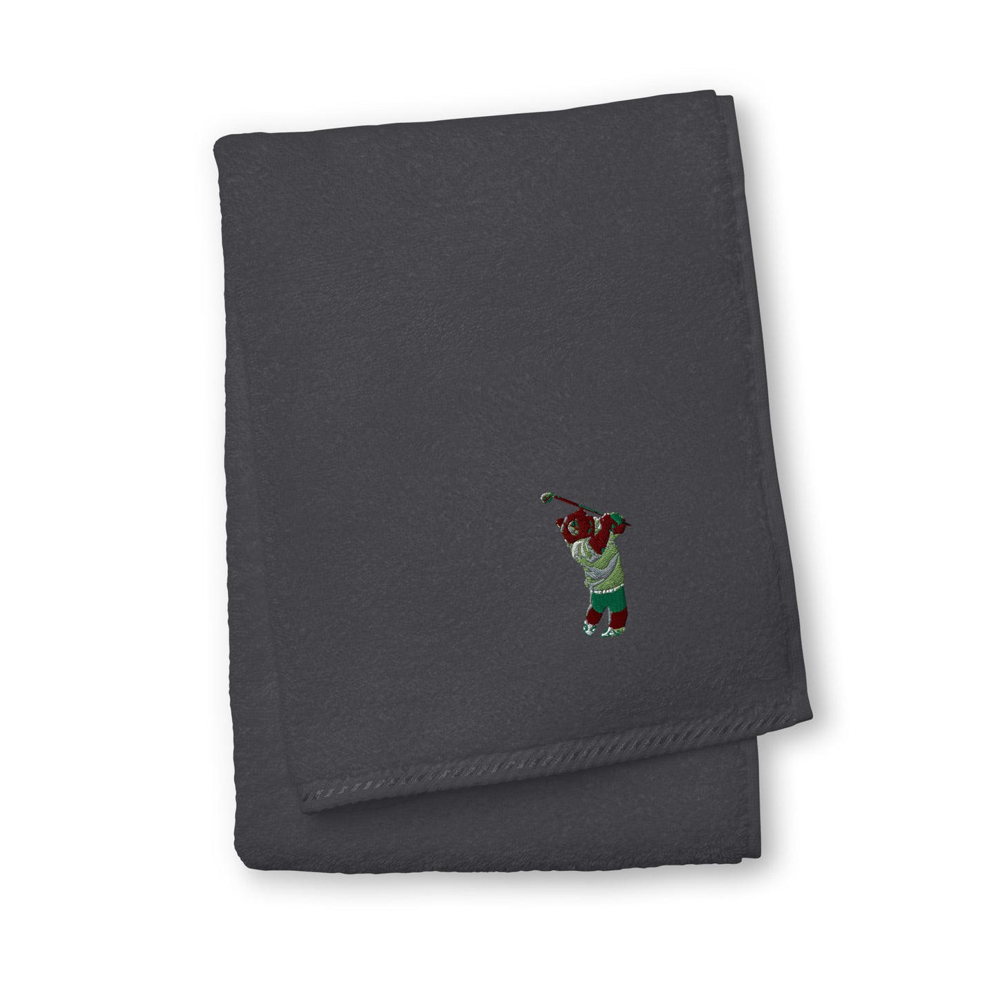 Golfing Grizzly cotton golf towel - CAFlags