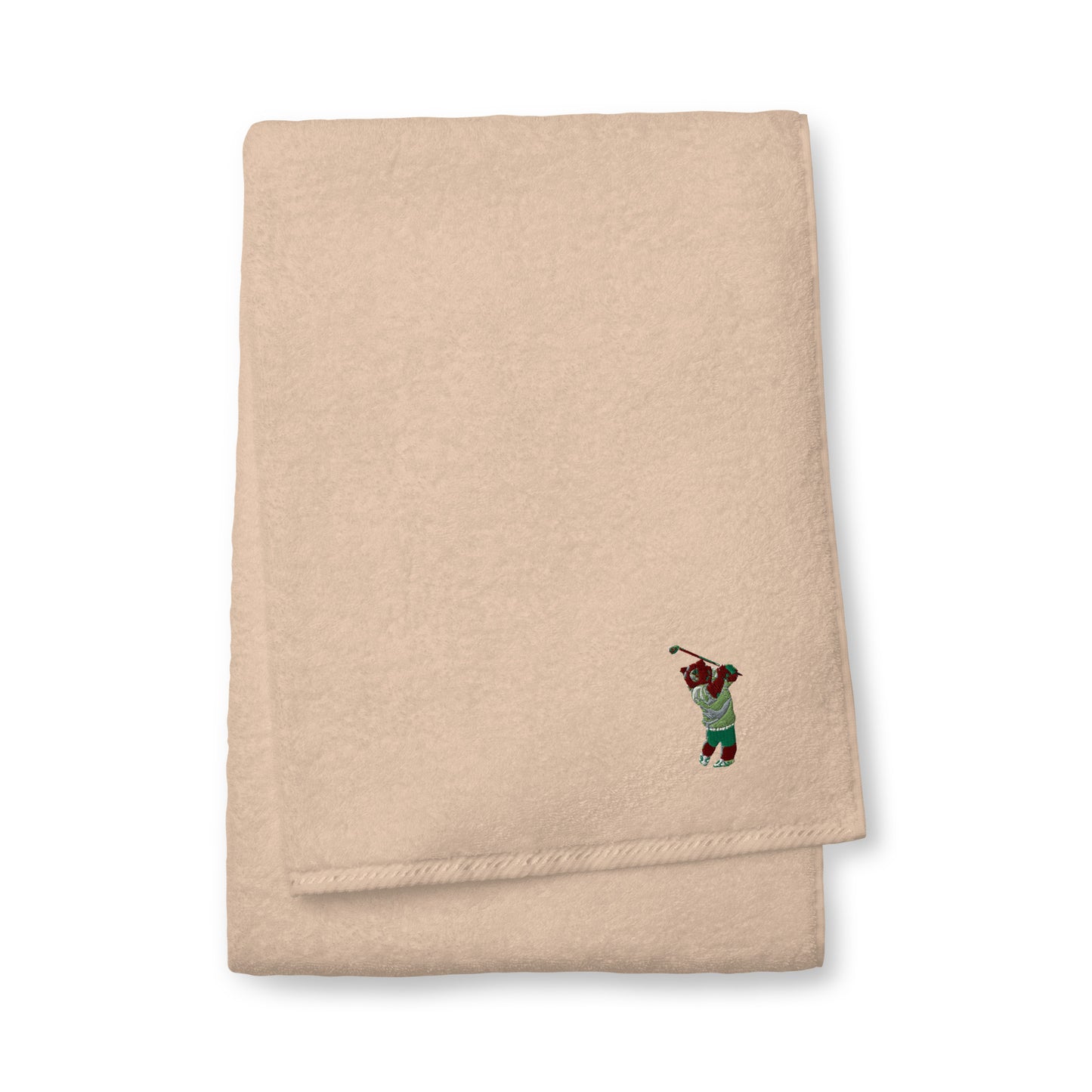 Golfing Grizzly cotton golf towel - CAFlags