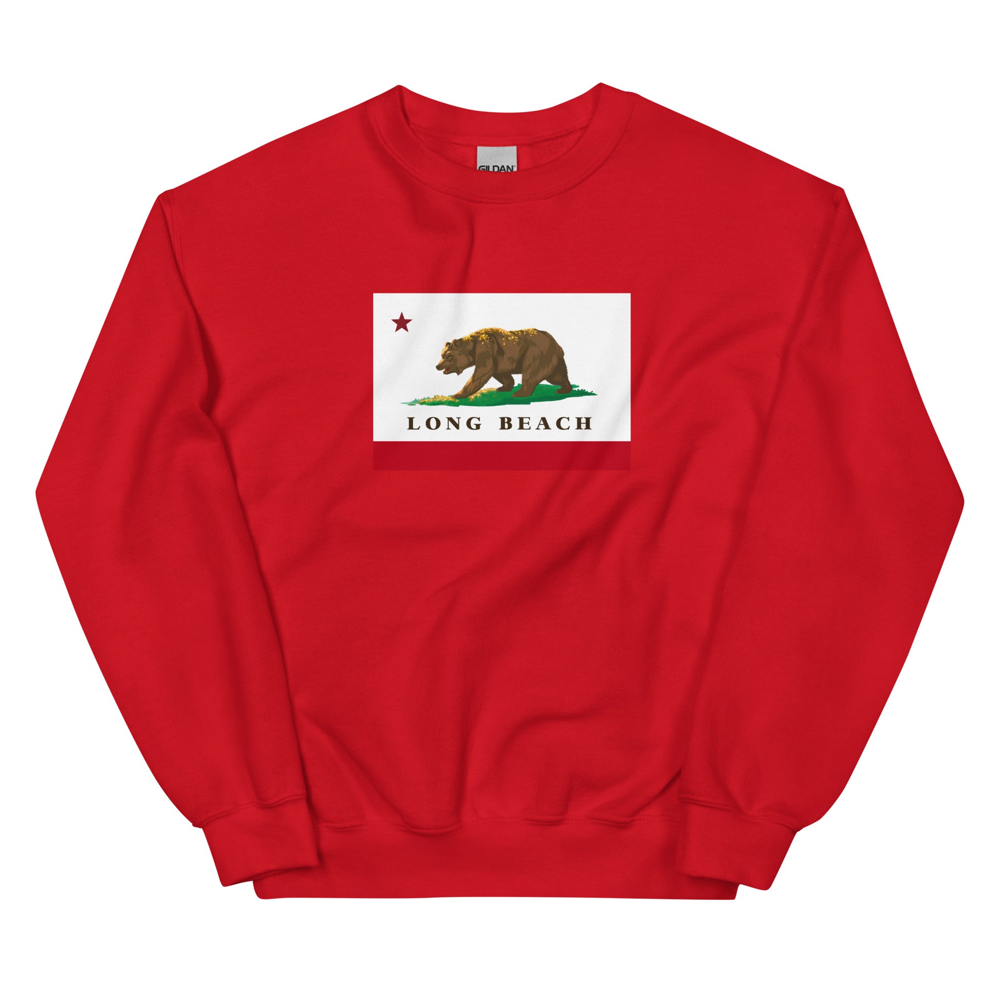 red Long Beach CA Sweatshirt