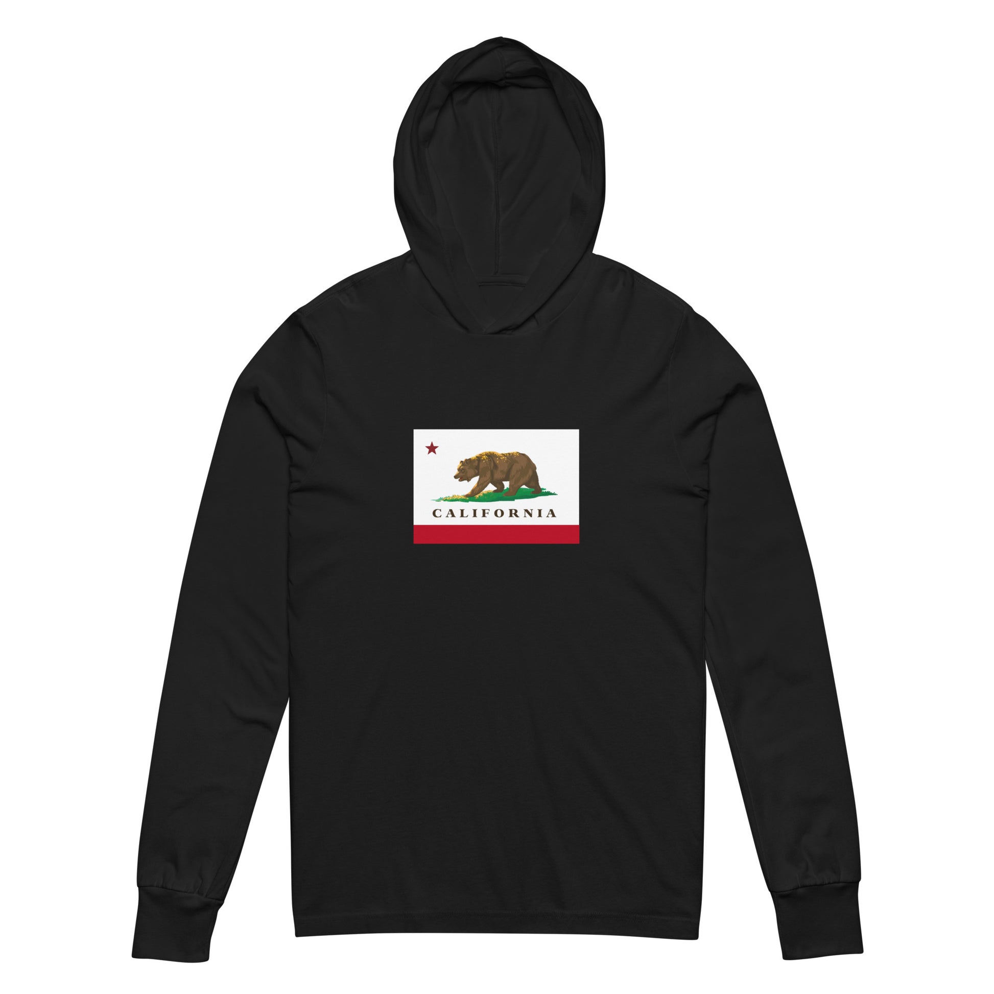 California Hooded long-sleeve tee - CAFlags