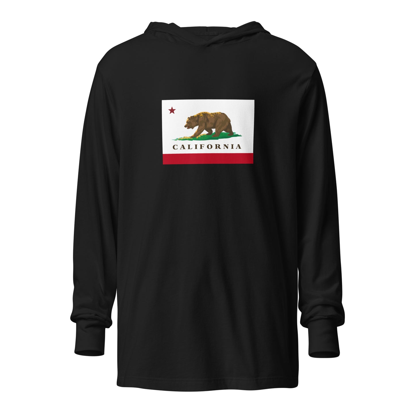 California Hooded long-sleeve tee - CAFlags