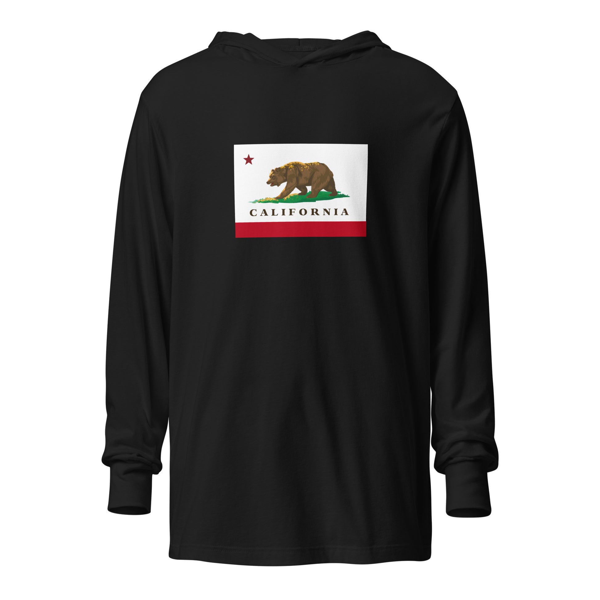 California Hooded long-sleeve tee - CAFlags