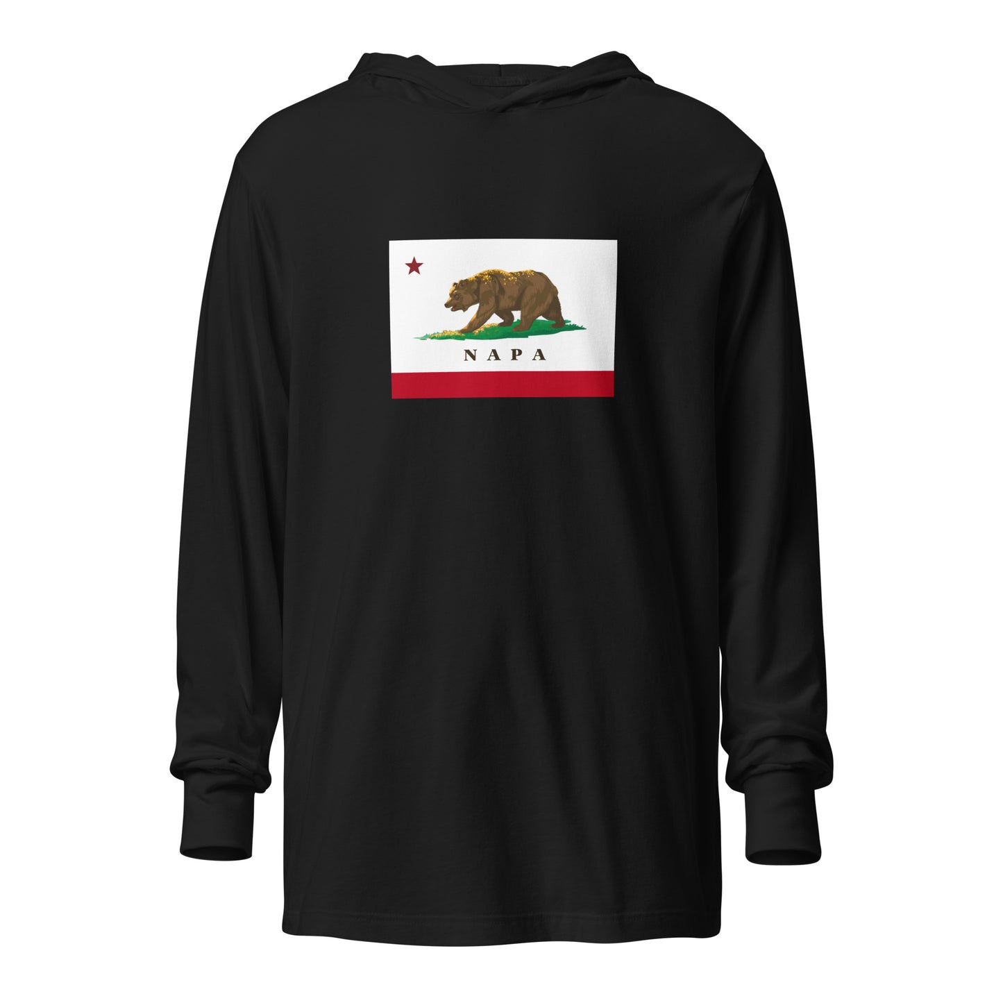 Napa CA Hooded long-sleeve tee - CAFlags