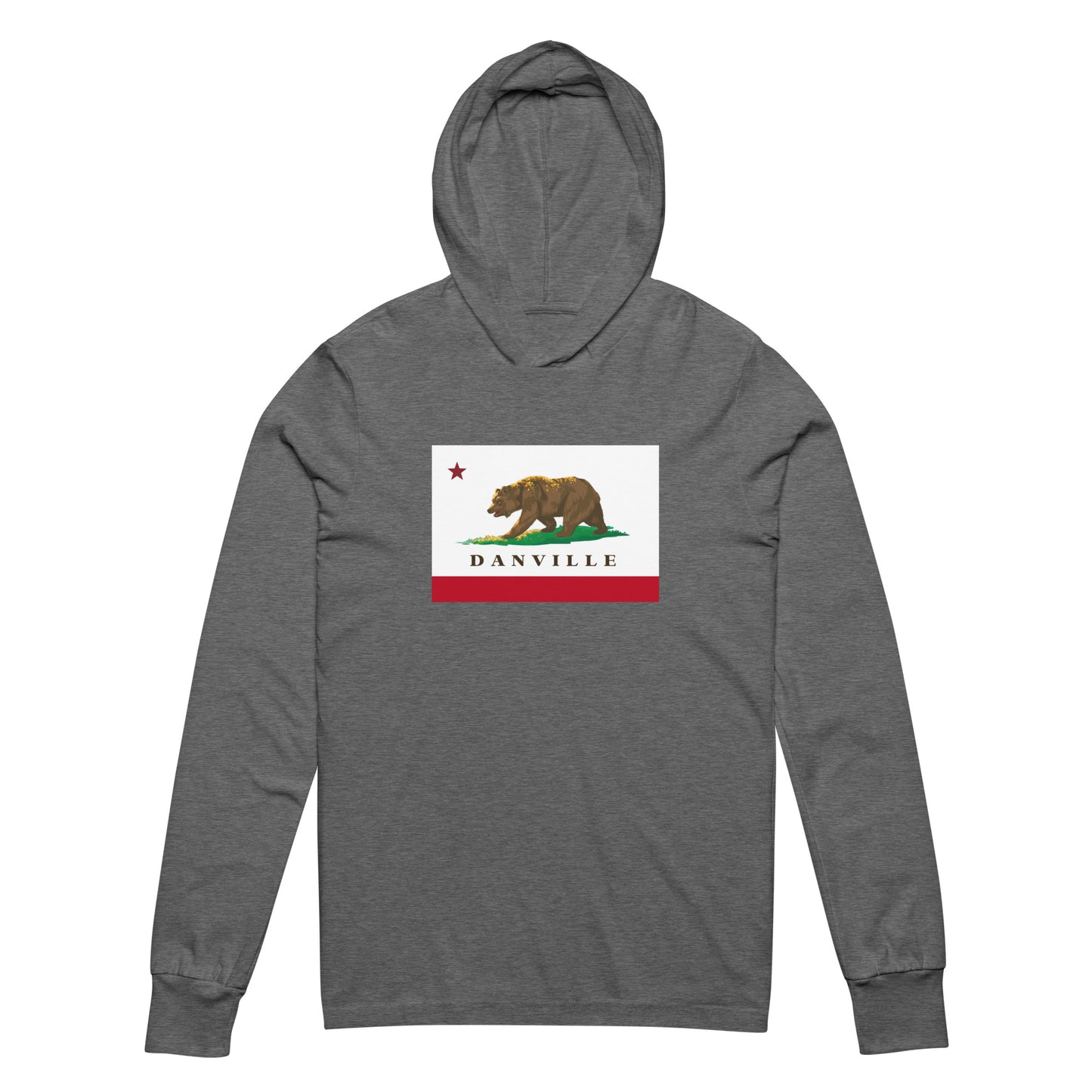 Danville CA Flag Hooded long-sleeve tee - CAFlags