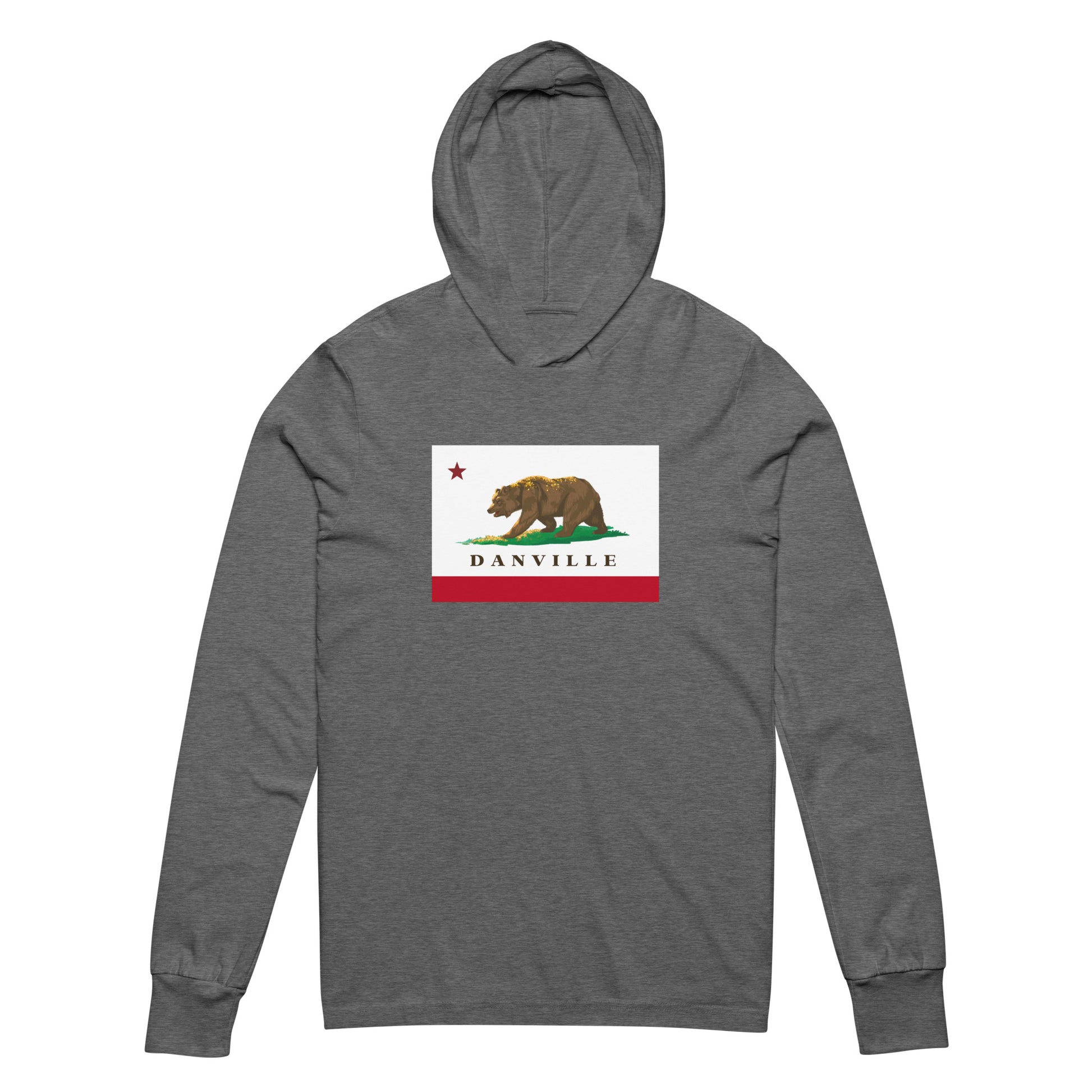 Danville CA Flag Hooded long-sleeve tee - CAFlags