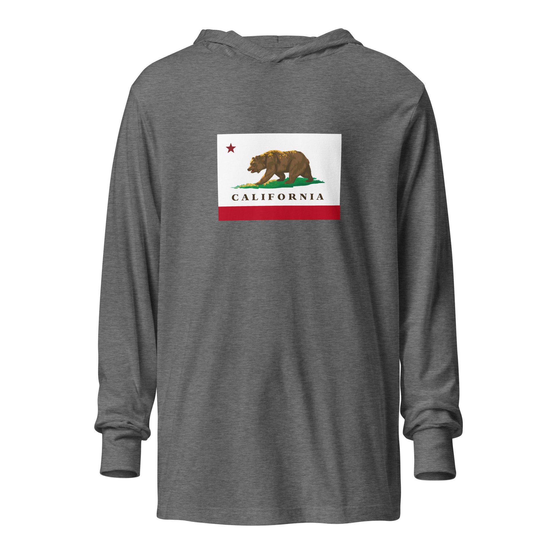 California Hooded long-sleeve tee - CAFlags