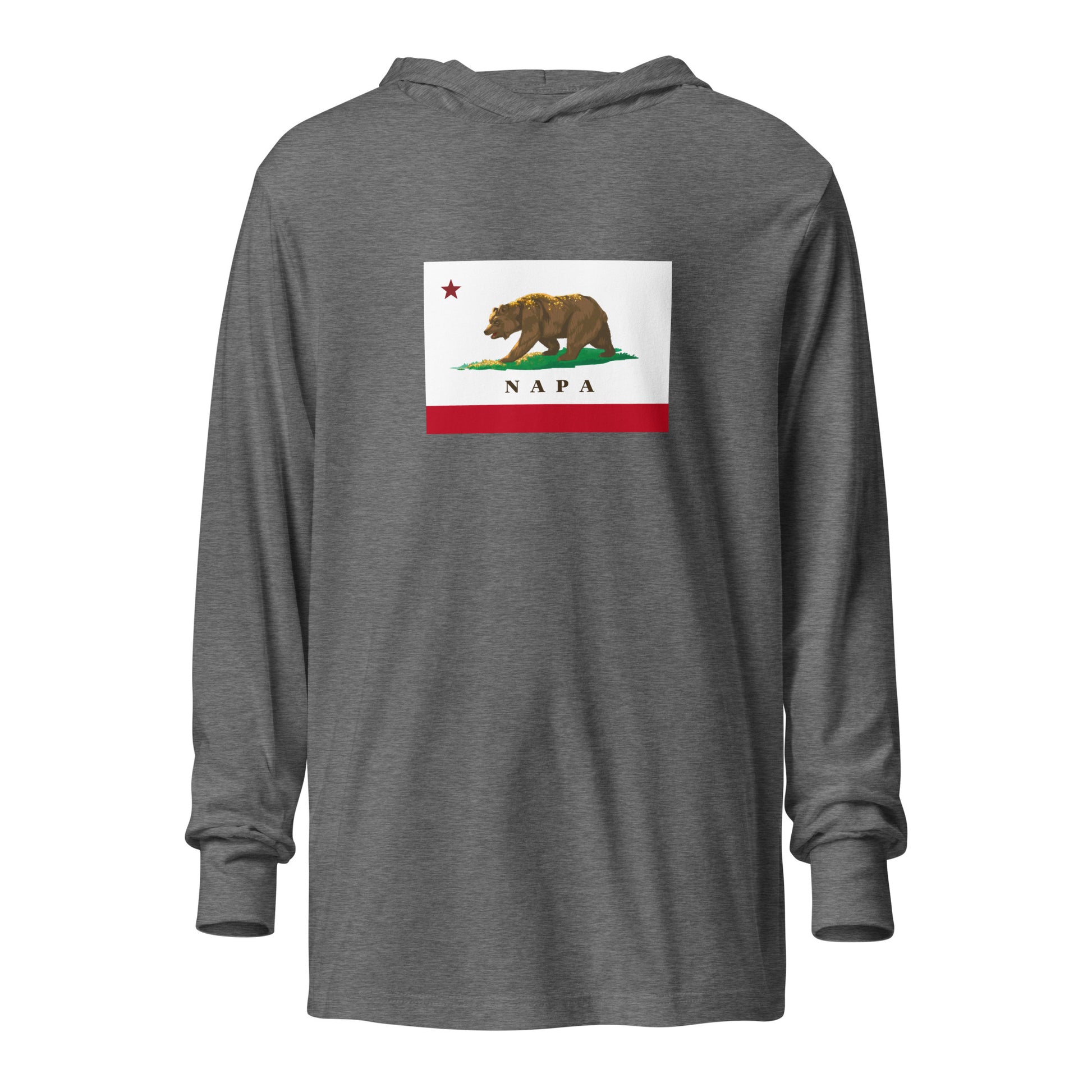 Napa CA Hooded long-sleeve tee - CAFlags