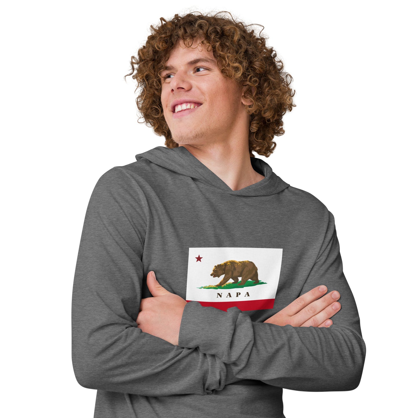 Napa CA Hooded long-sleeve tee - CAFlags