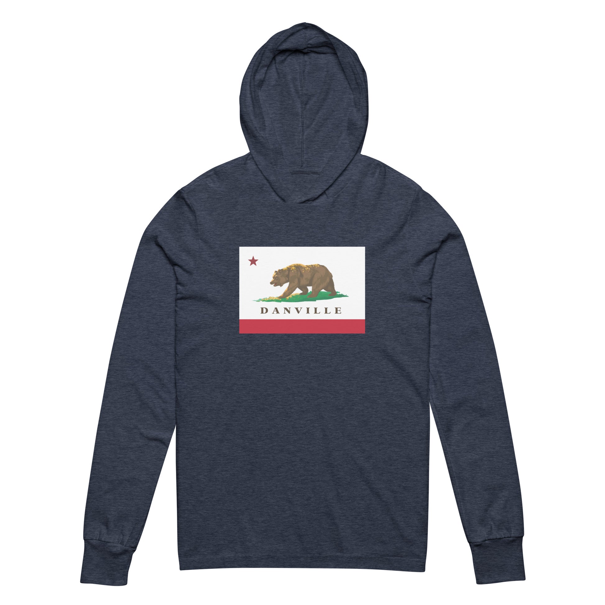 Danville CA Flag Hooded long-sleeve tee - CAFlags