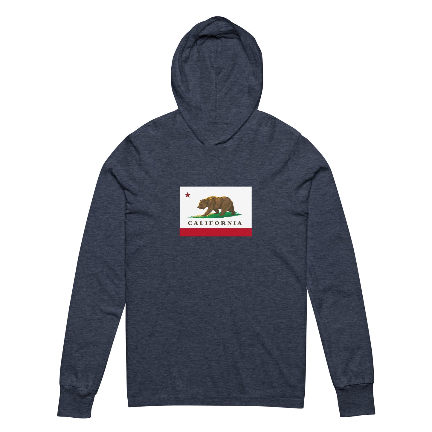 California Hooded long-sleeve tee - CAFlags