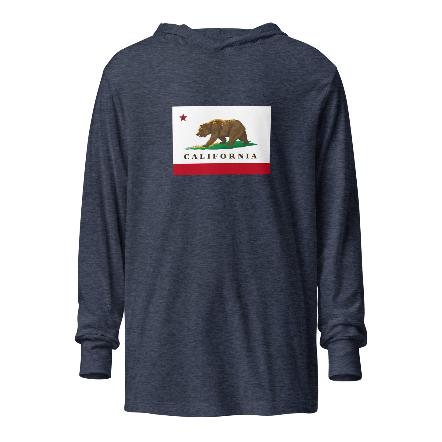 California Hooded long-sleeve tee - CAFlags