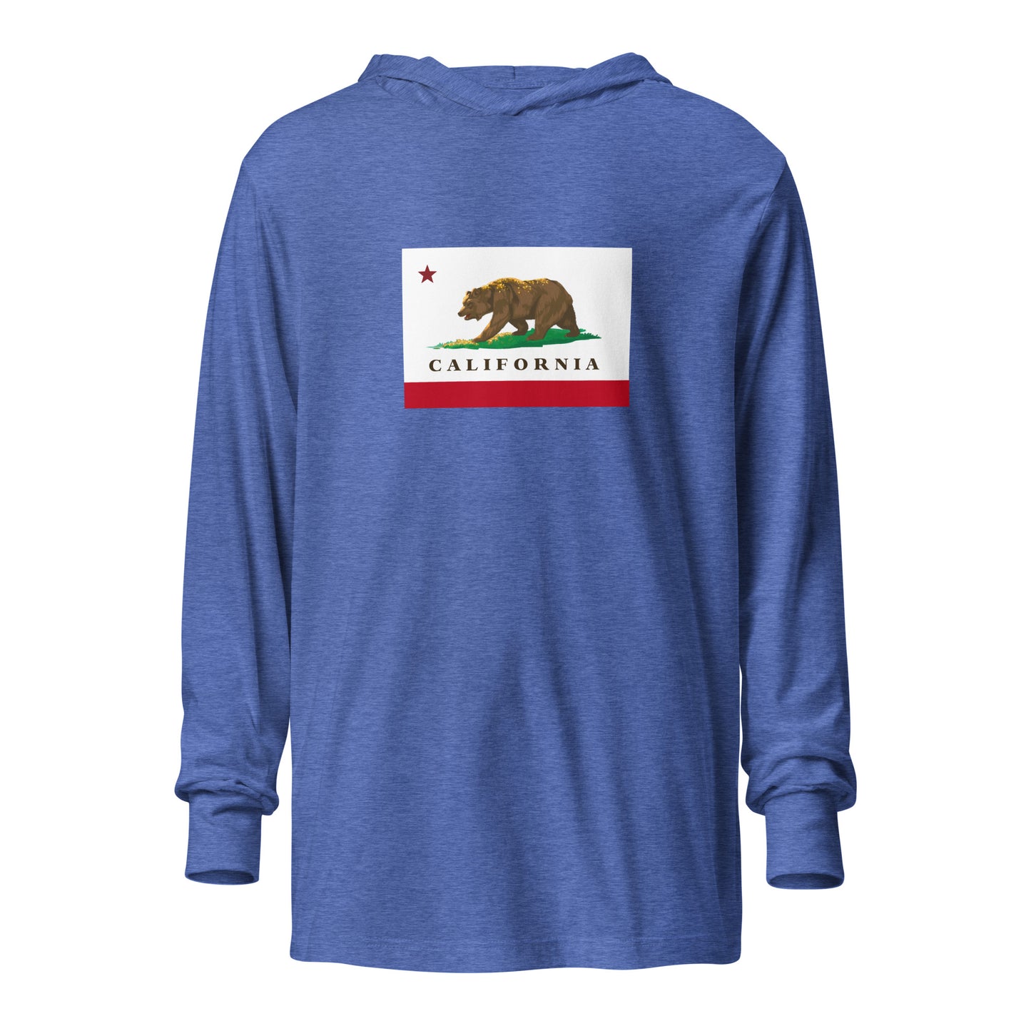 California Hooded long-sleeve tee - CAFlags