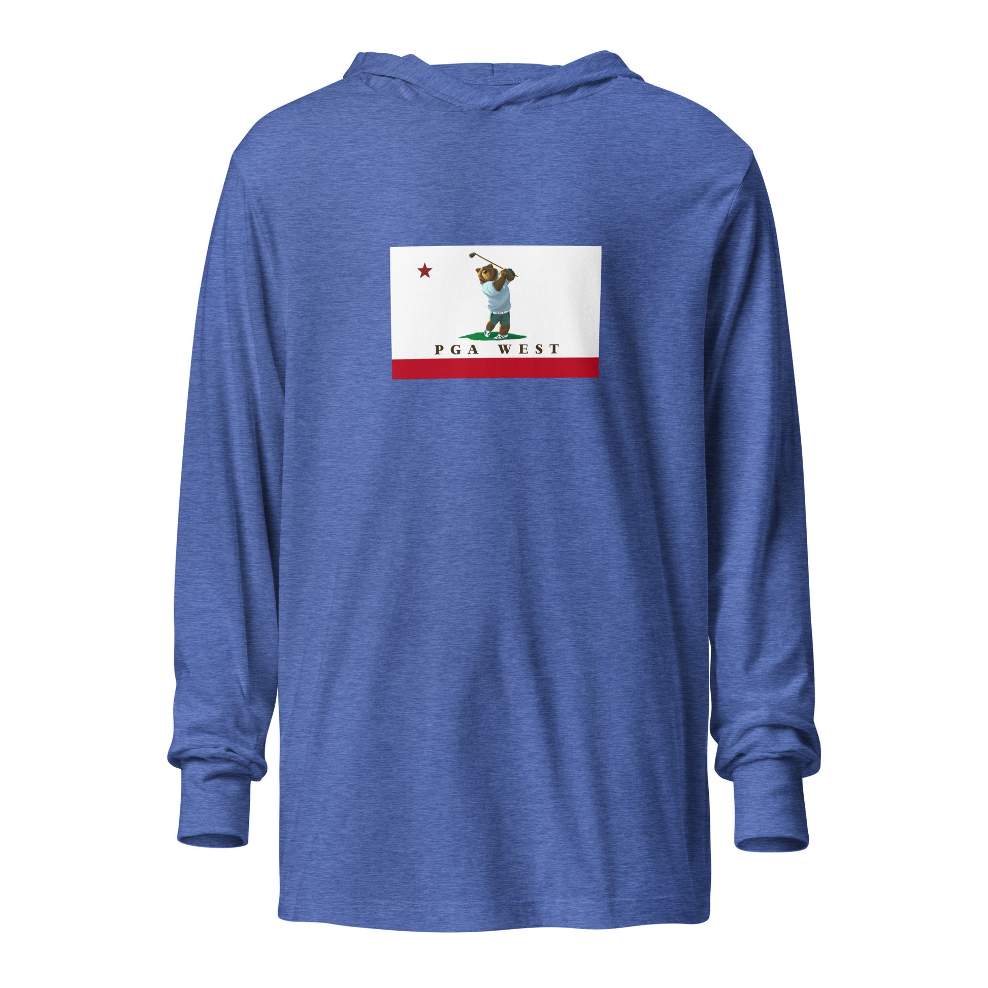 Blue PGA West Hooded long-sleeve tee