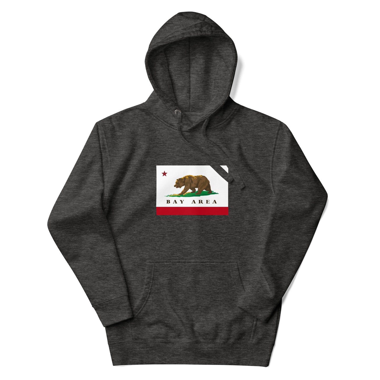 Heather Gray Bay Area Hoodie - CAFlags