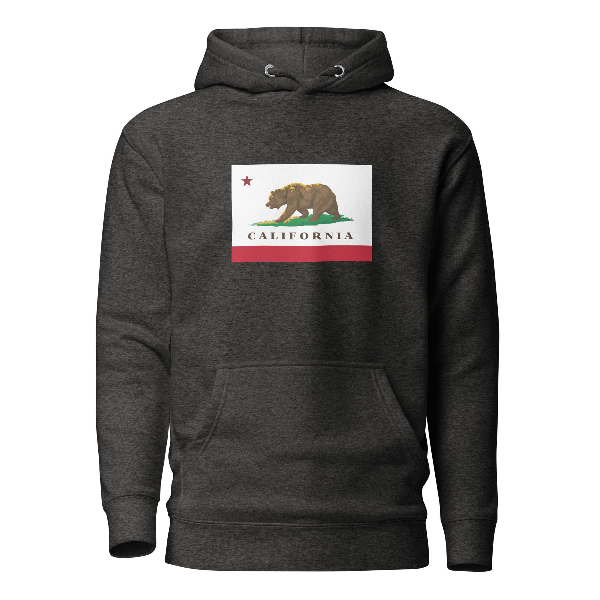 Dark Gray California Flag Hoodie