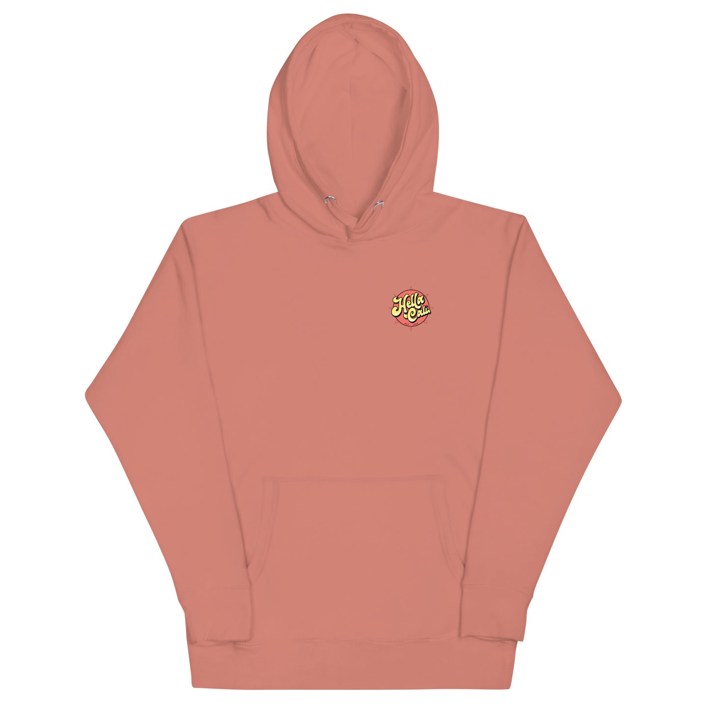 Hella Cali Orange Sun Yellow/Black Lettering Logo Hoodie