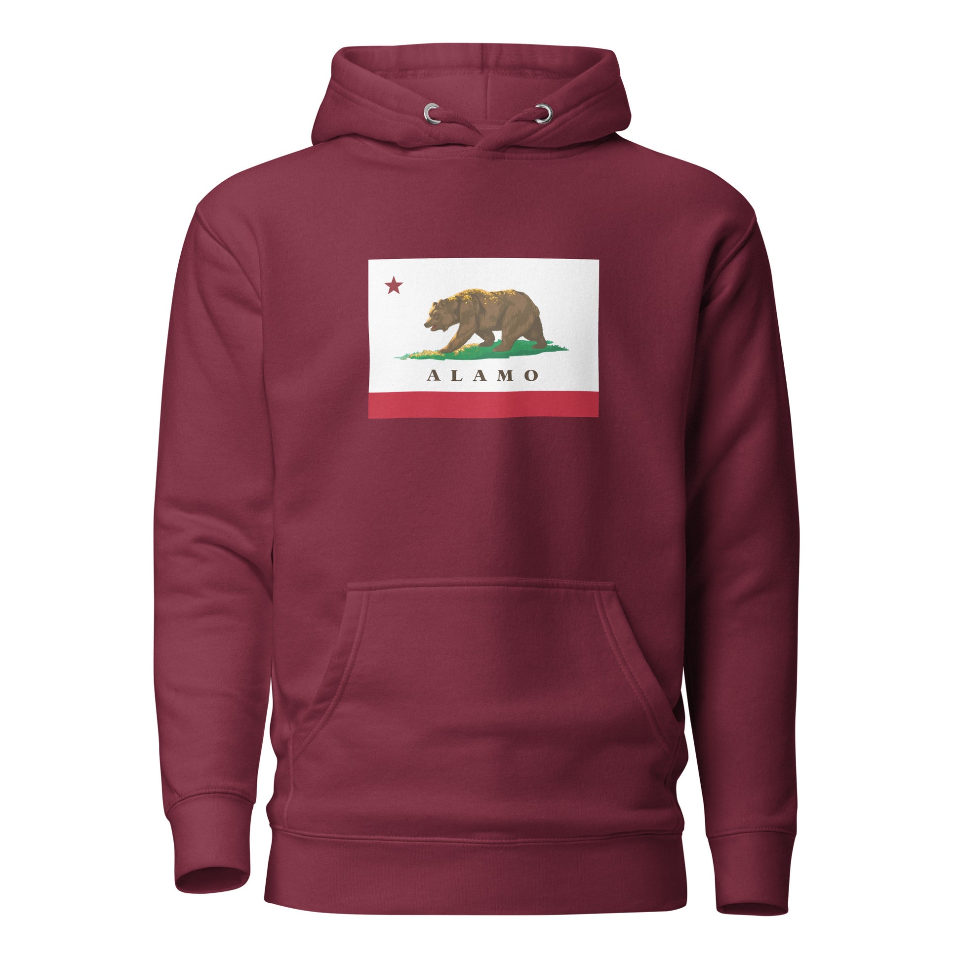 Maroon Alamo CA Hoodie 