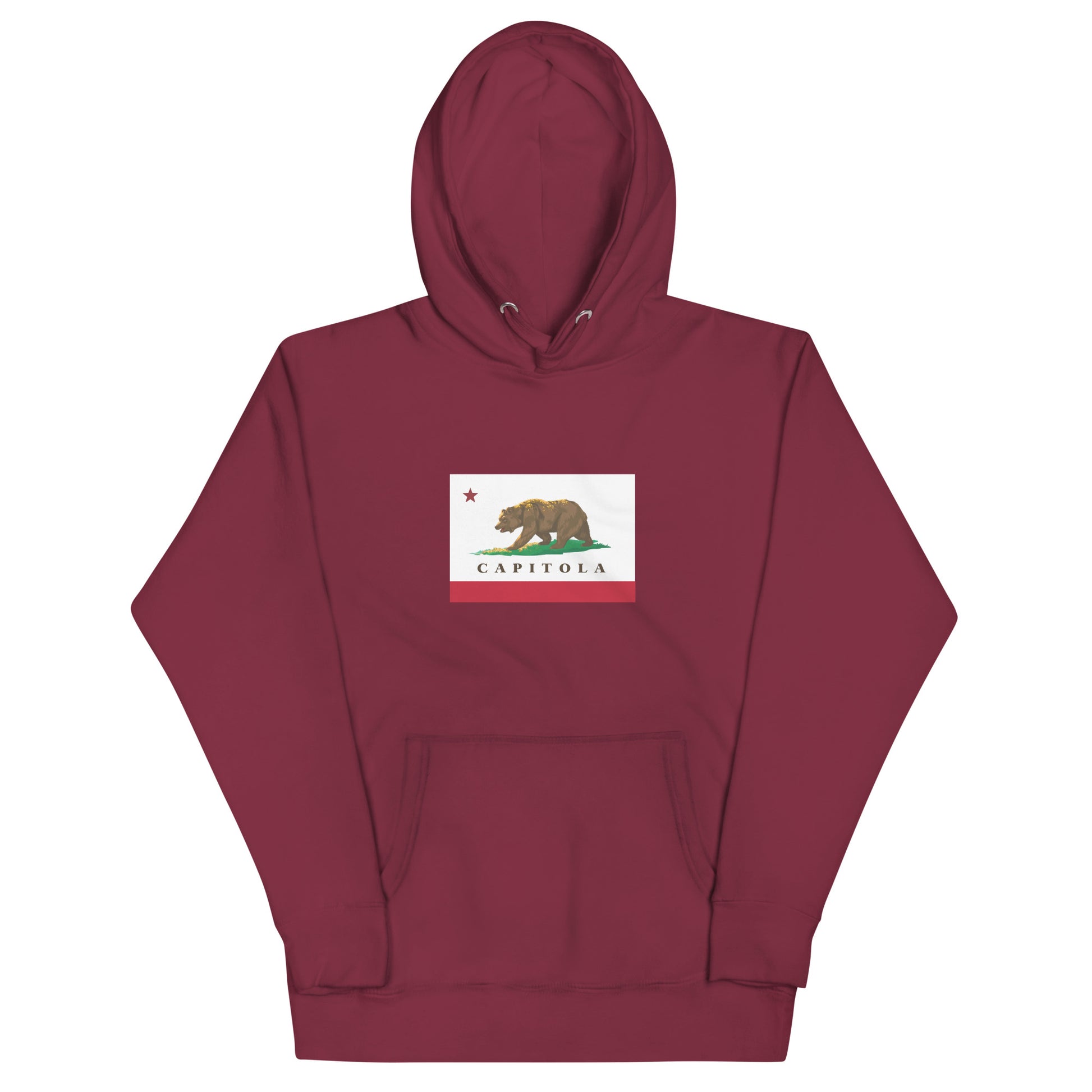 Maroon Capitola CA Hoodie