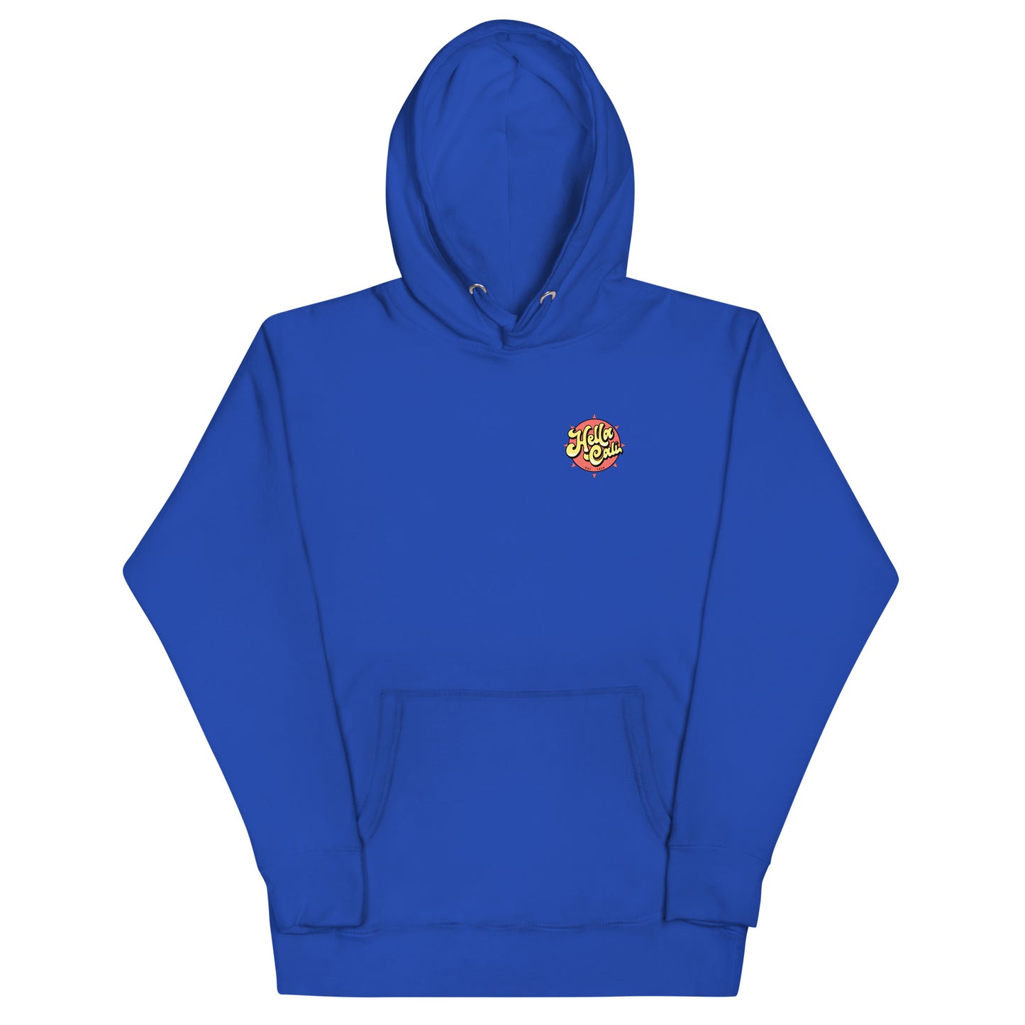 Blue Hella Cali Orange Sun Yellow/Black Lettering Logo Hoodie