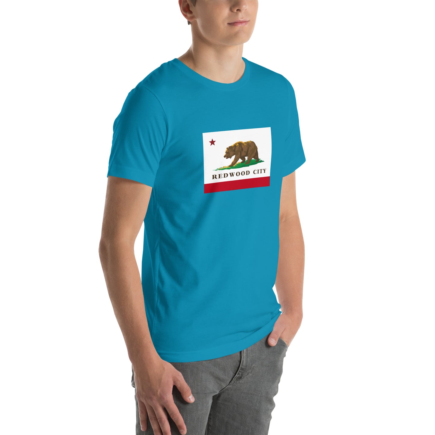 Redwood City CA Flag T-shirt