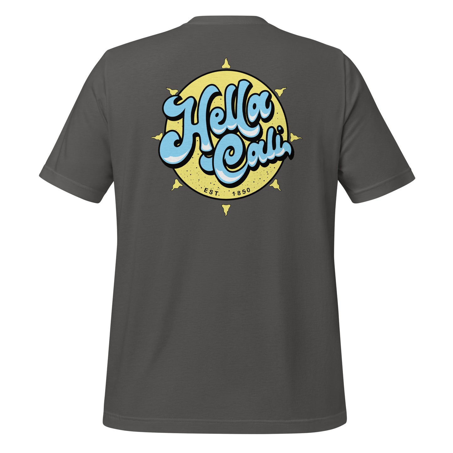 Hella Cali Shirt (Blue, White, Yellow Logo)