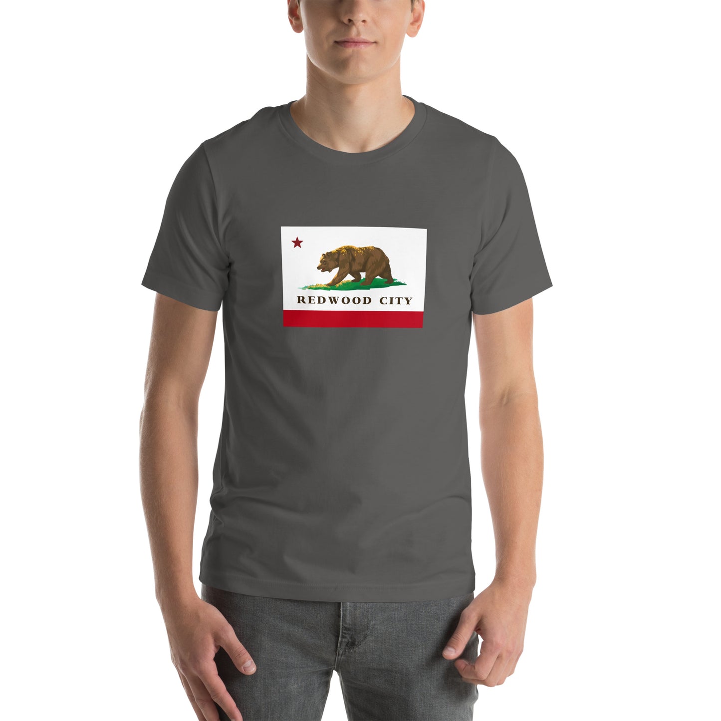 Redwood City CA Flag T-shirt