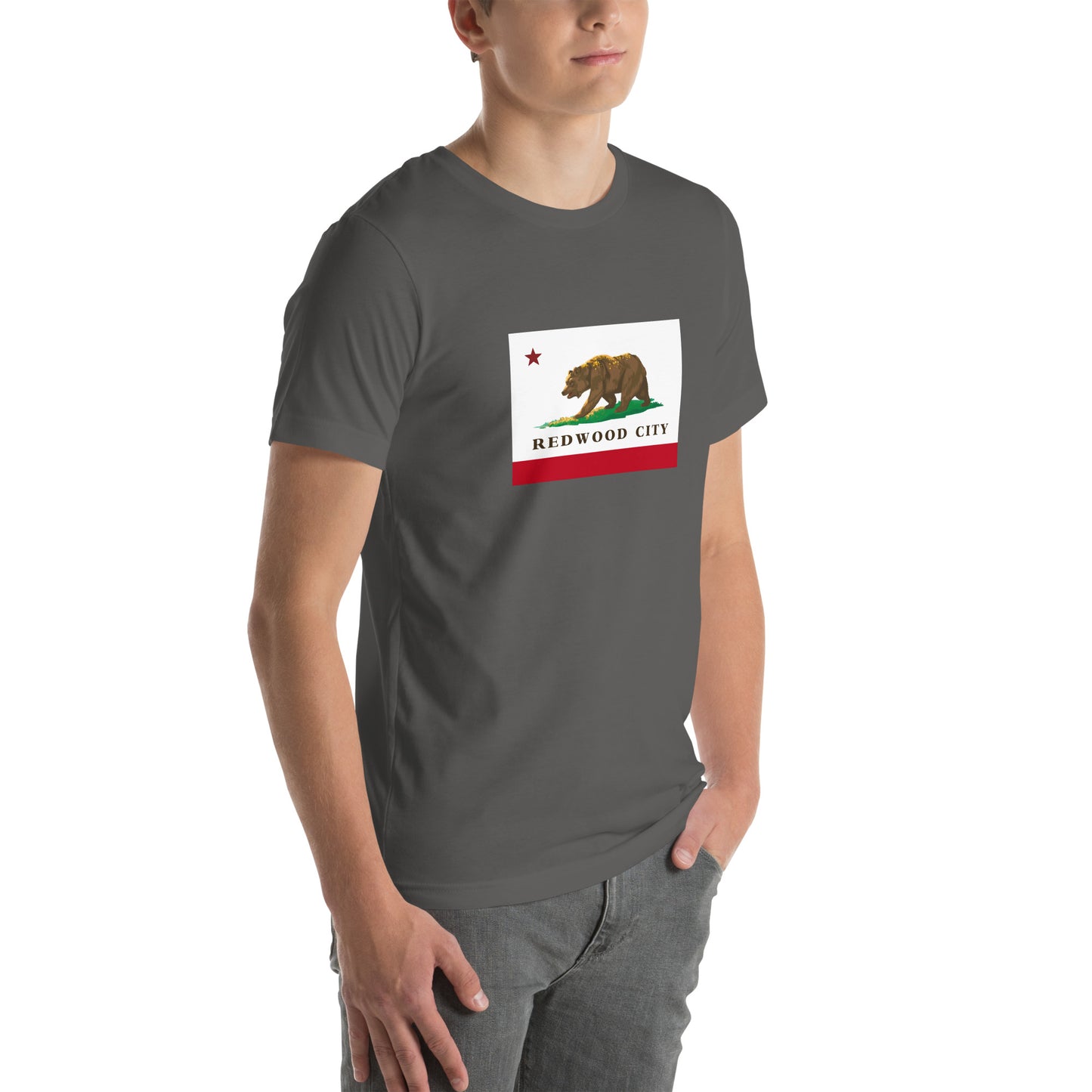 Redwood City CA Flag T-shirt