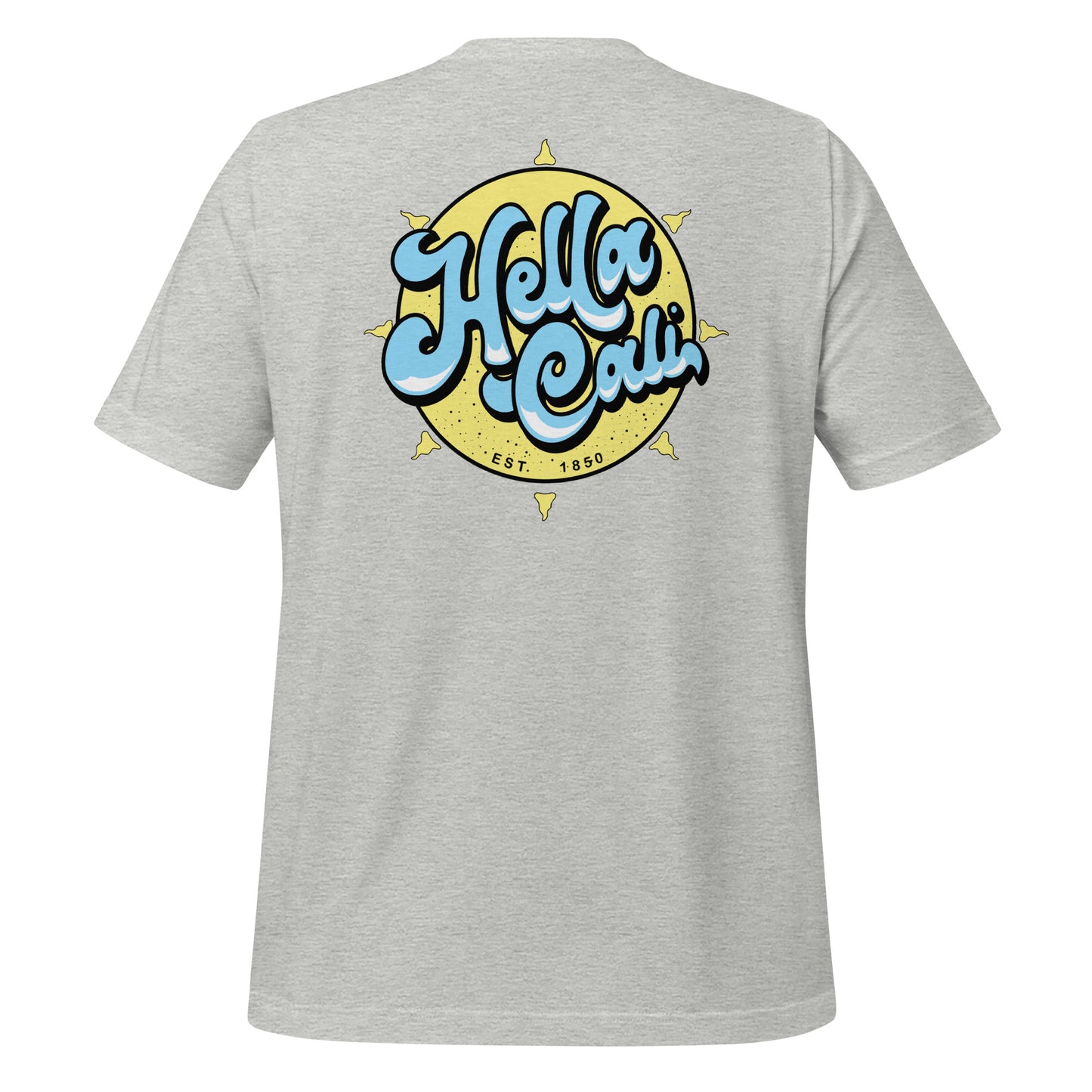 Hella Cali Shirt (Blue, White, Yellow Logo)