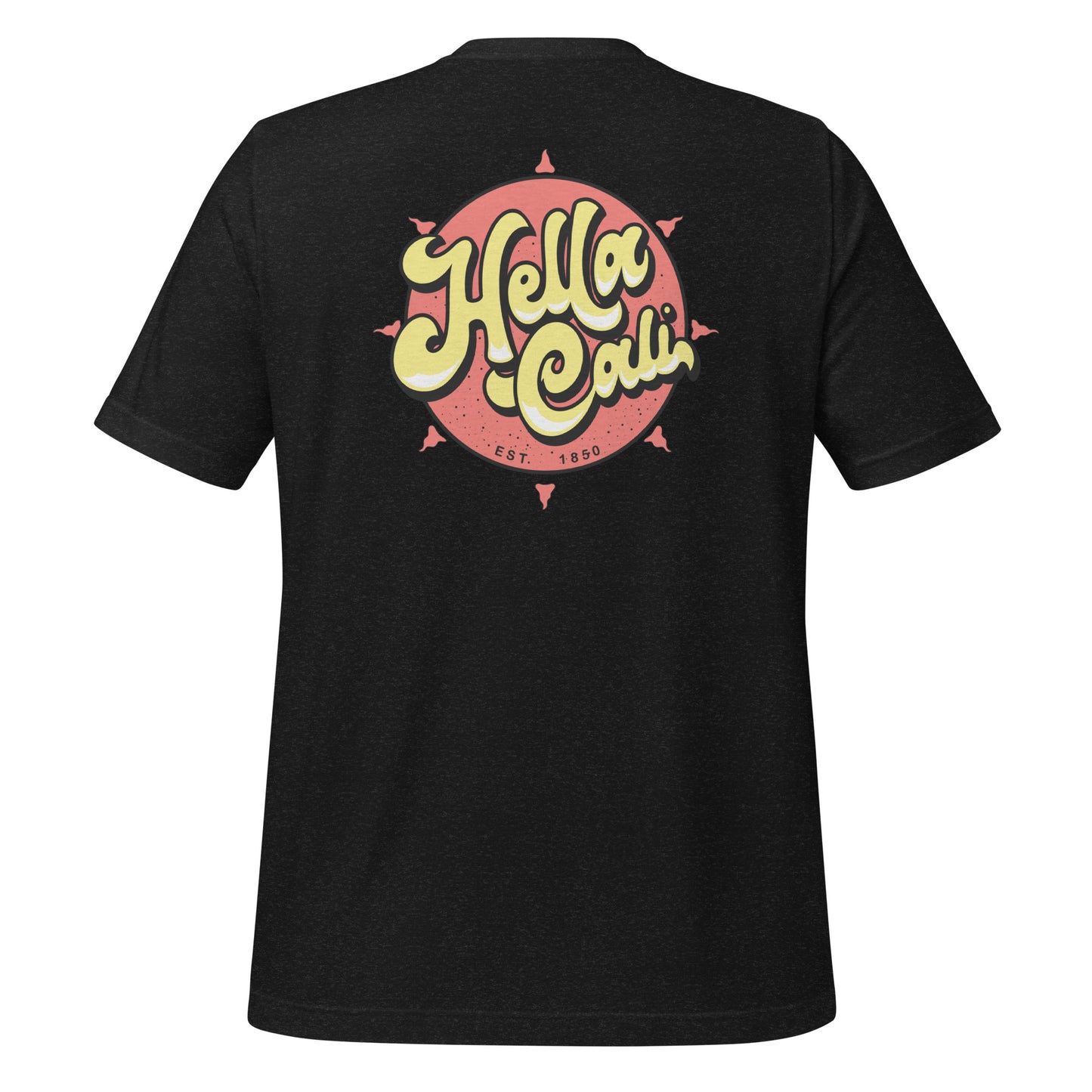 Hella Cali Orange Sun Logo Black Shirt