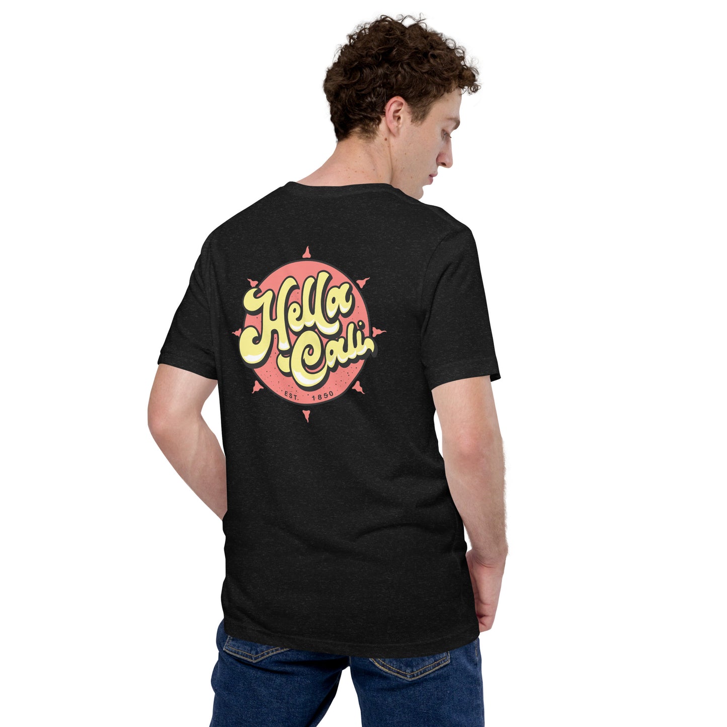 Hella Cali Black Shirt Yellow Lettering