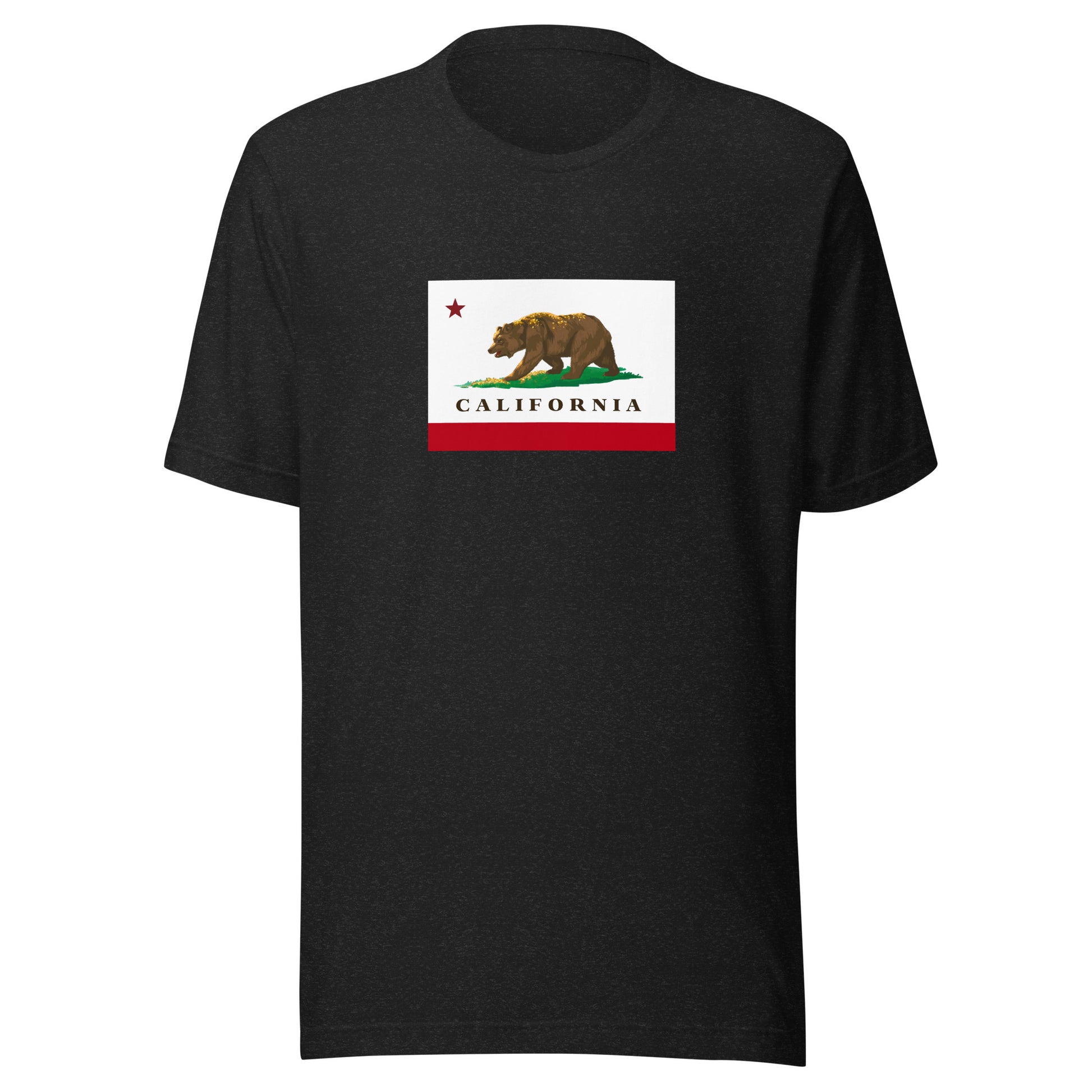 Black Heather California Flag Shirt