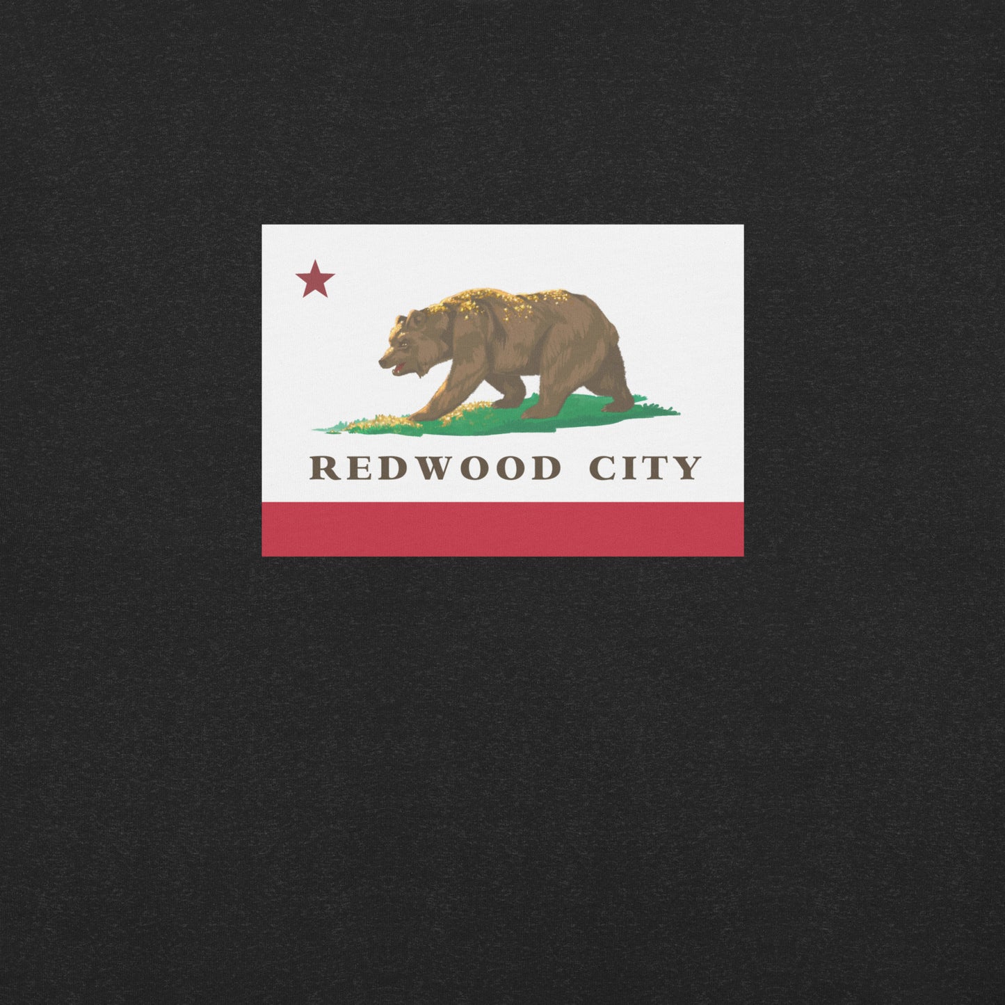 Redwood City CA Flag T-shirt