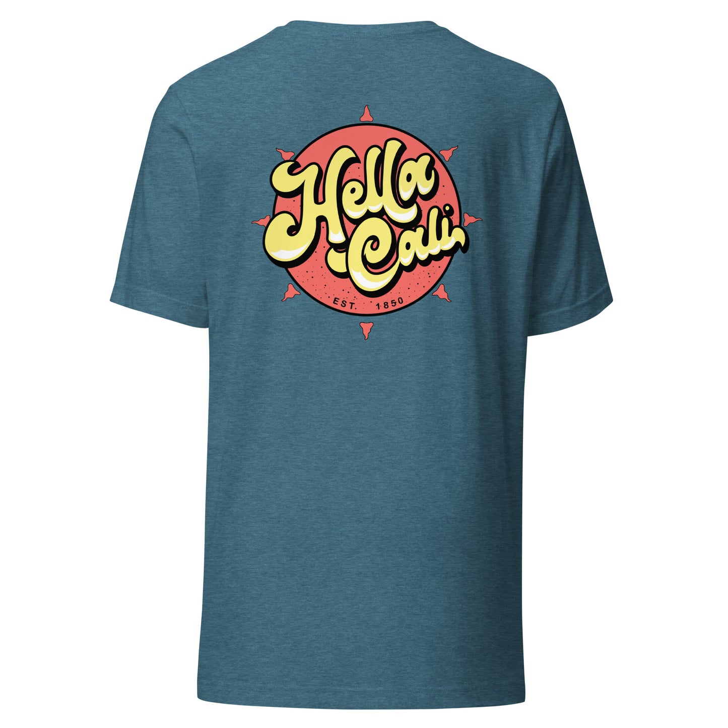 Hella Cali Yellow Lettering Orange Sun Logo Shirt