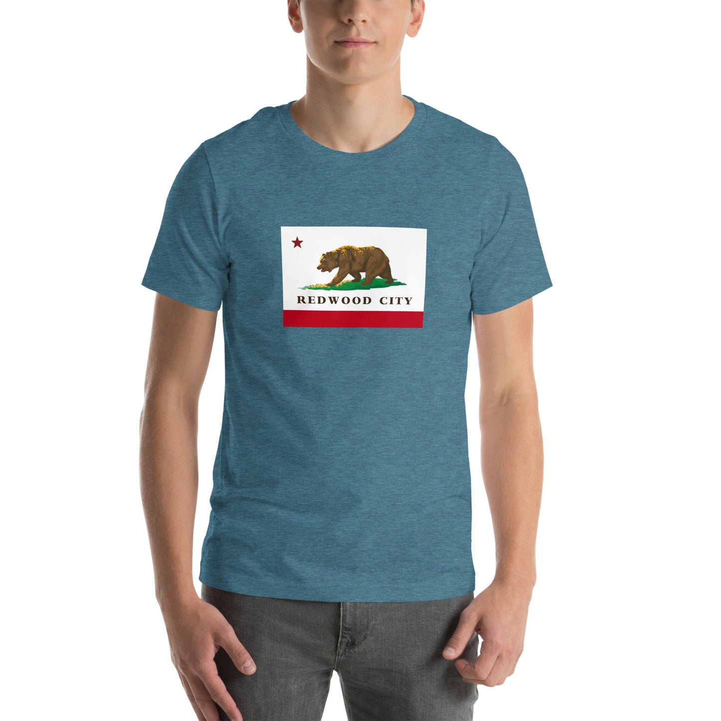 Redwood City CA Flag T-shirt