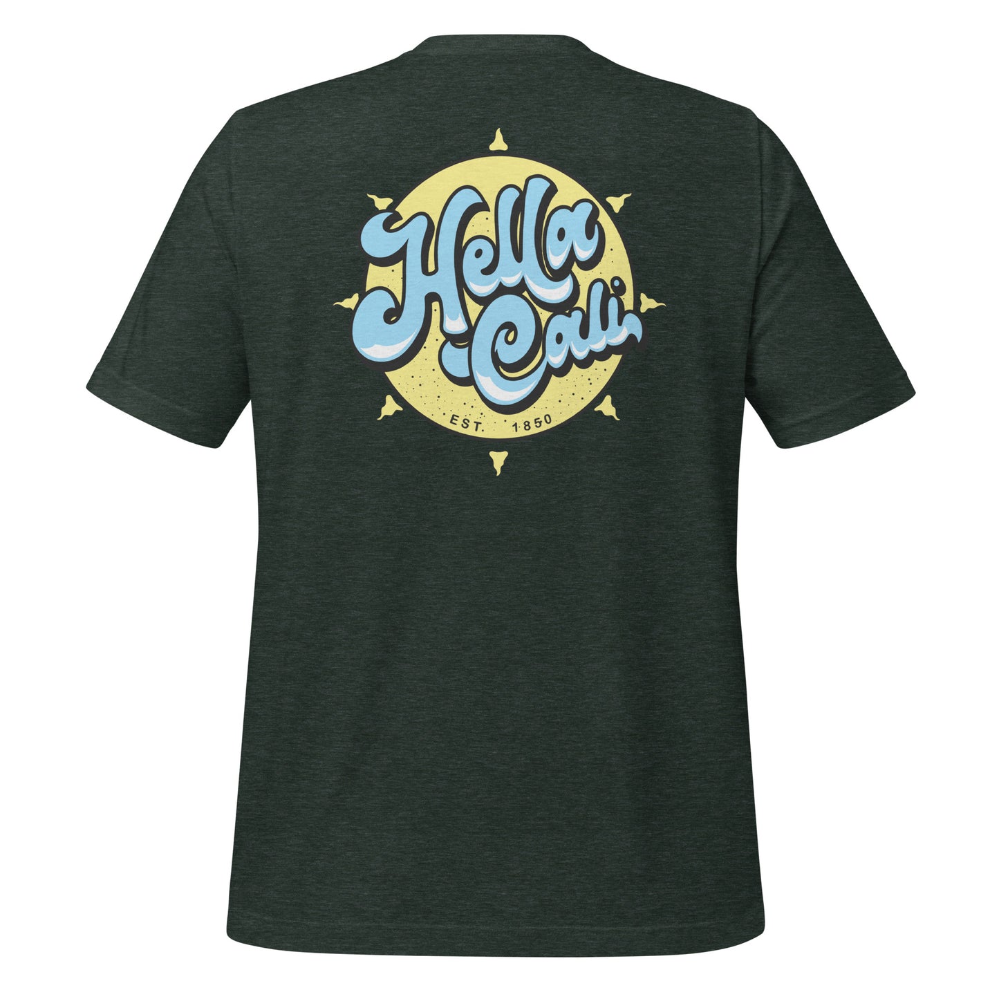 Hella Cali Shirt (Blue, White, Yellow Logo)