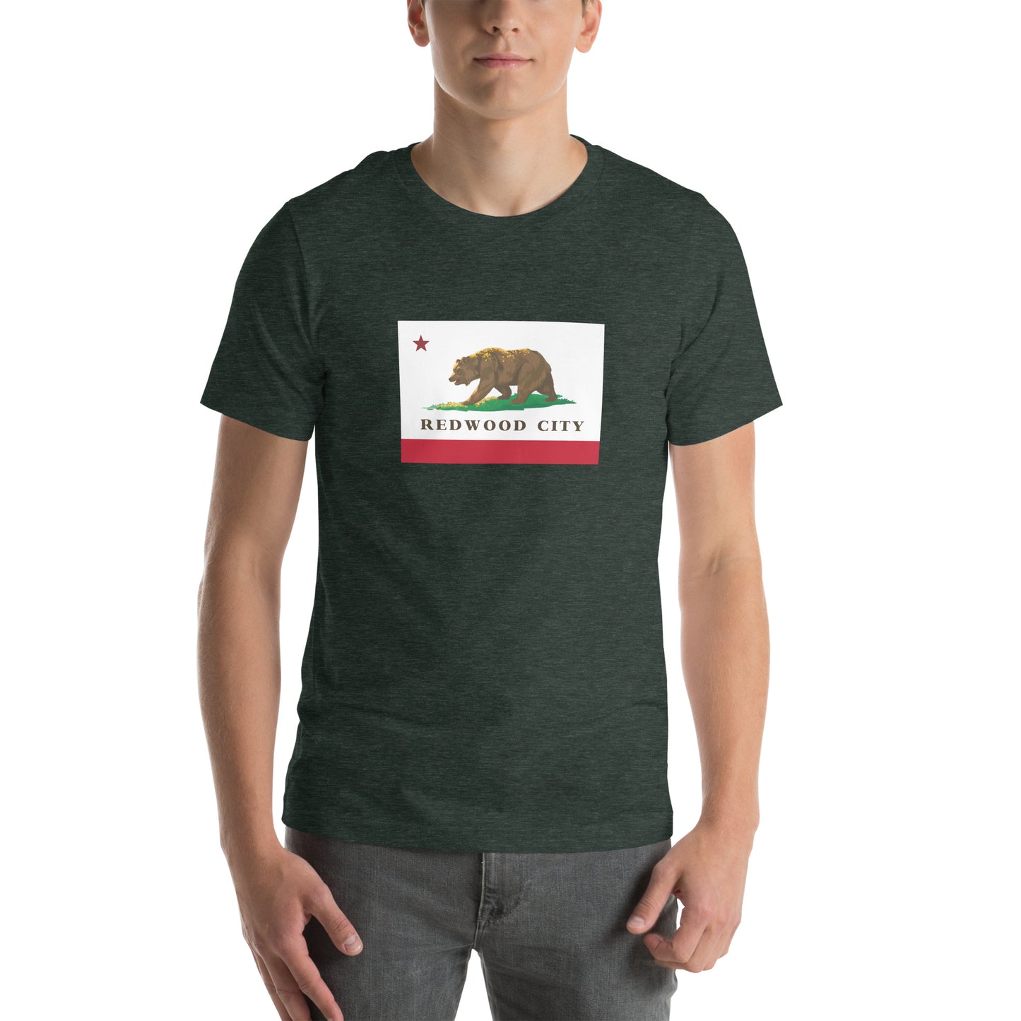 Redwood City CA Flag T-shirt