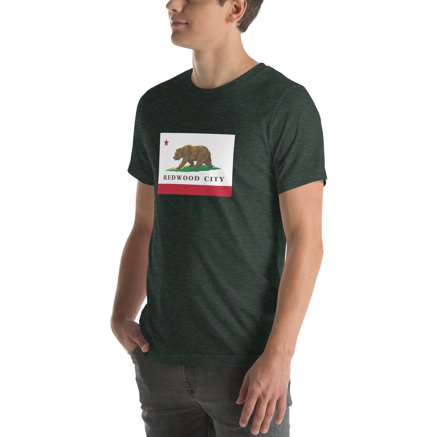 Redwood City CA Flag T-shirt