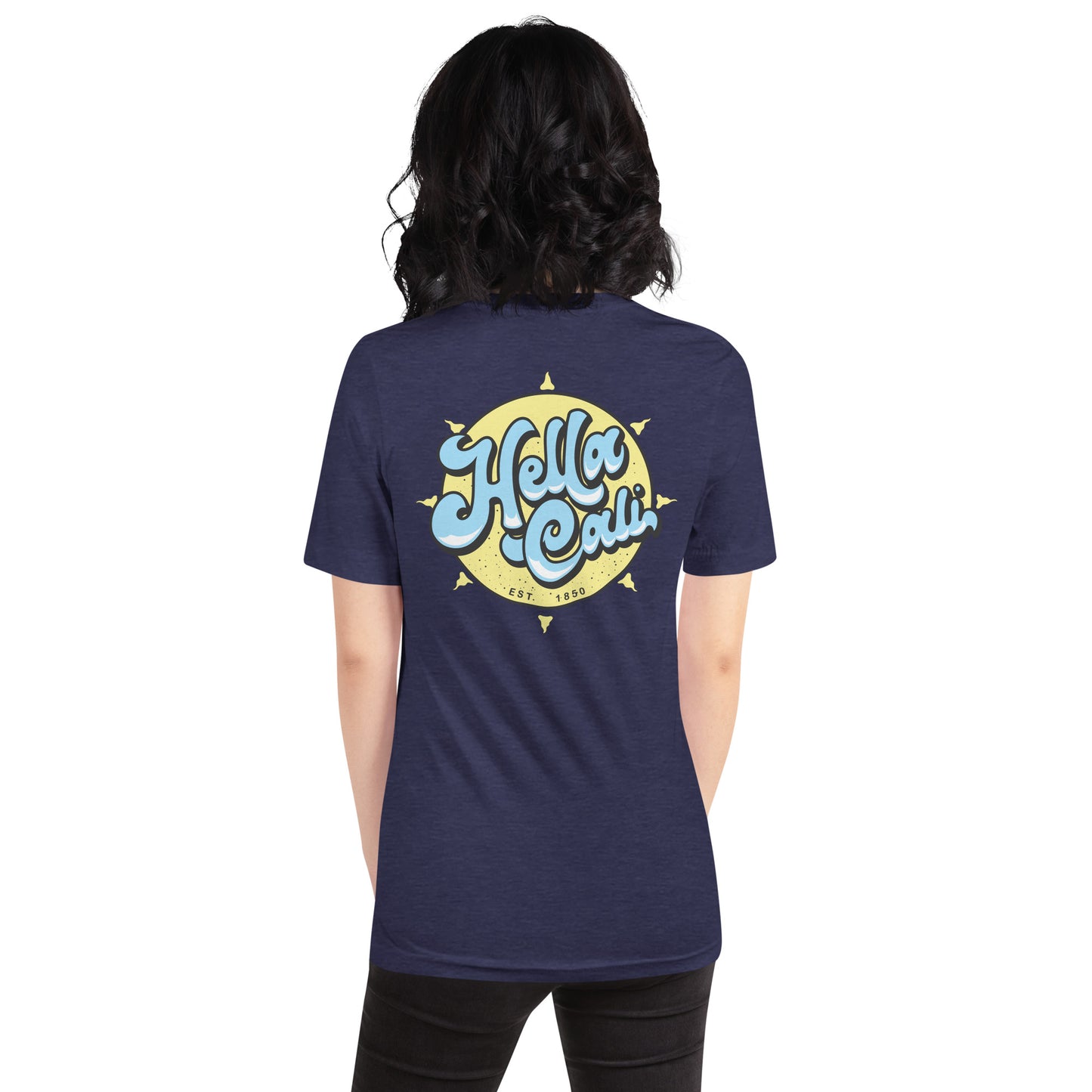 Hella Cali Shirt (Blue, White, Yellow Logo)