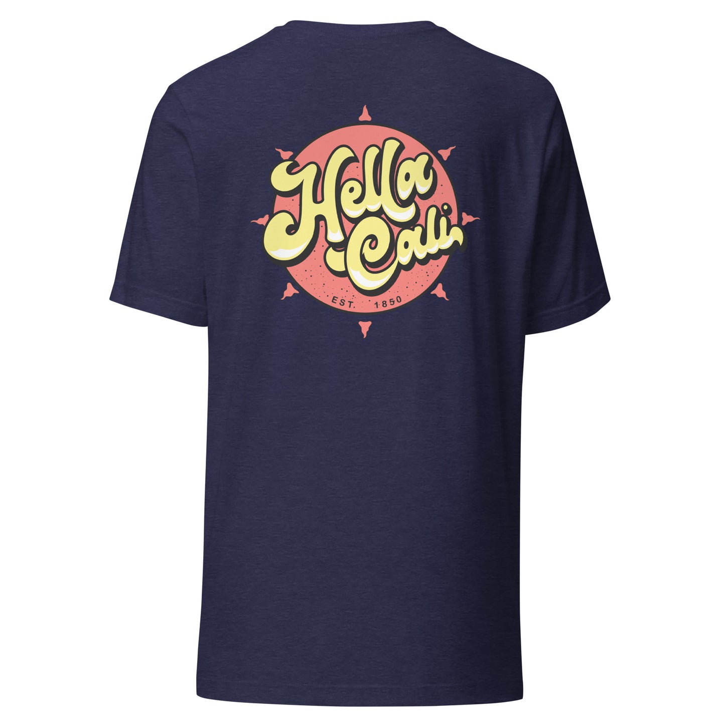 Hella Cali Yellow Lettering Orange Sun Logo Shirt