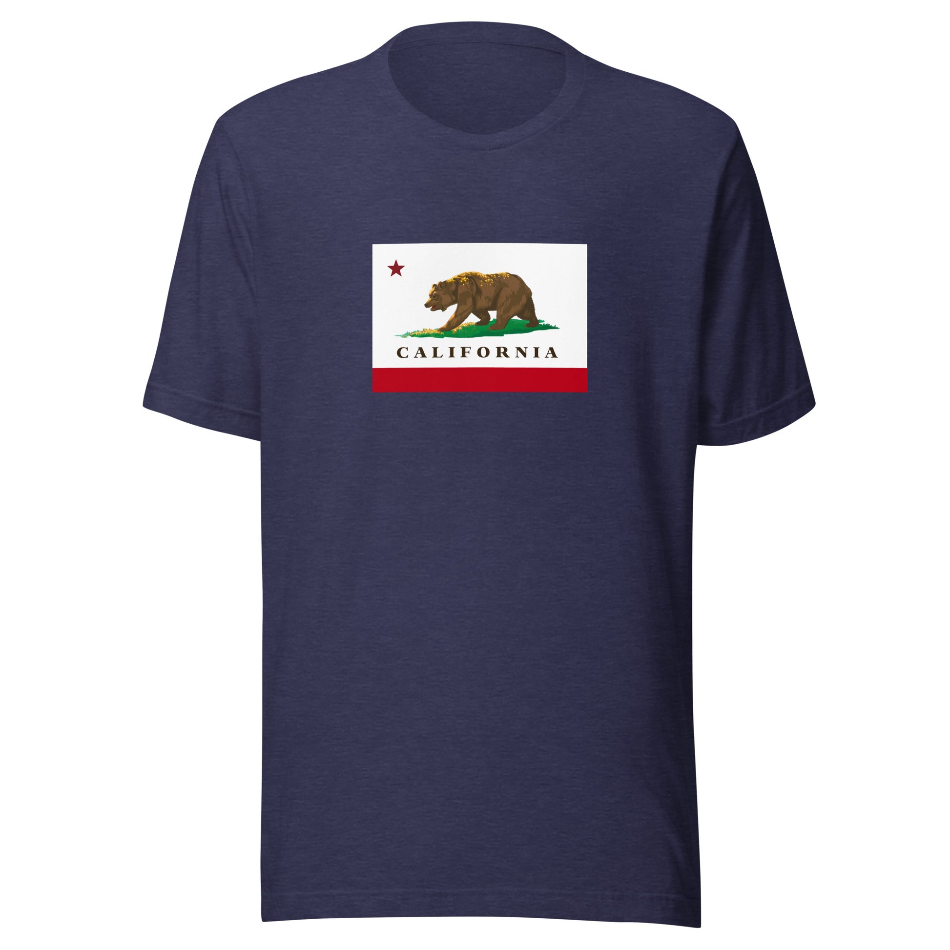 Heather Navy Blue California Flag Shirt