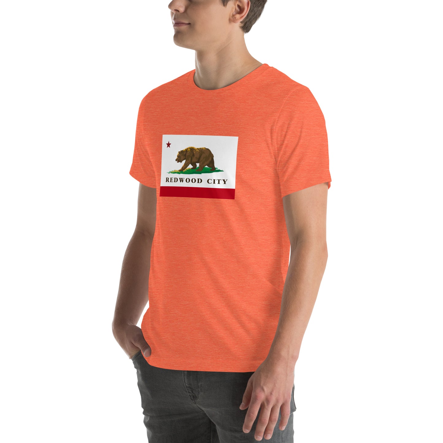 Redwood City CA Flag T-shirt