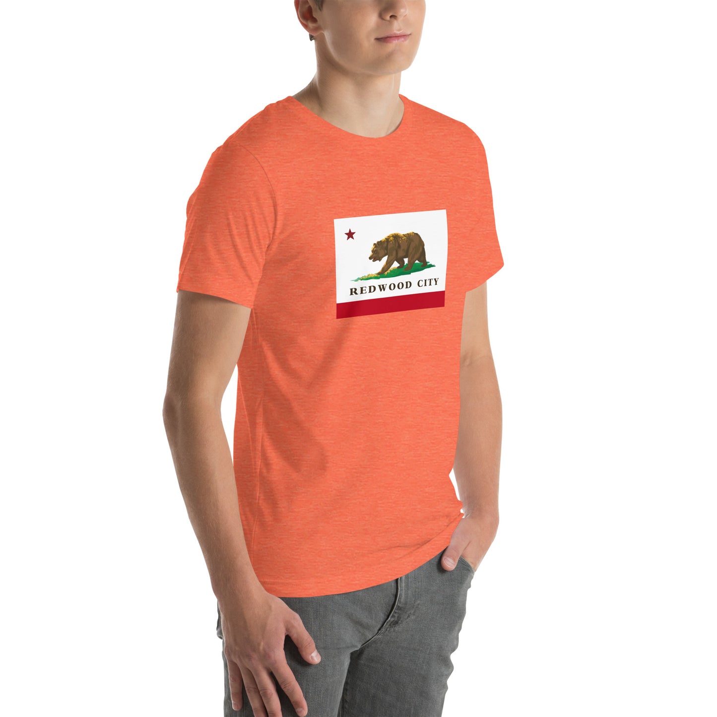 Redwood City CA Flag T-shirt