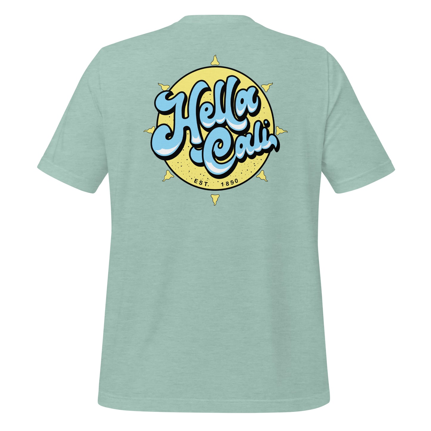 Hella Cali Shirt (Blue, White, Yellow Logo)