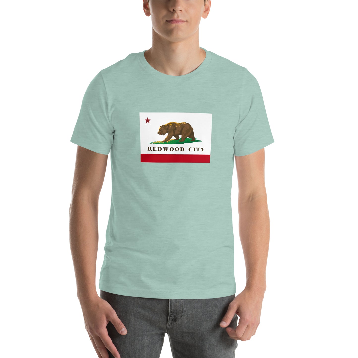 Redwood City CA Flag T-shirt