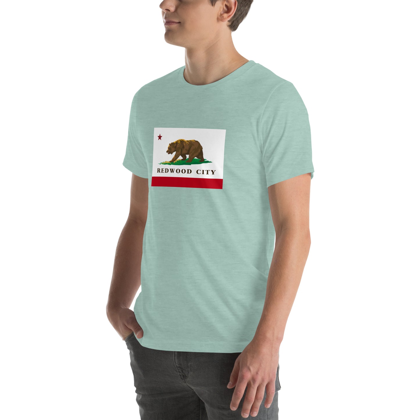 Redwood City CA Flag T-shirt