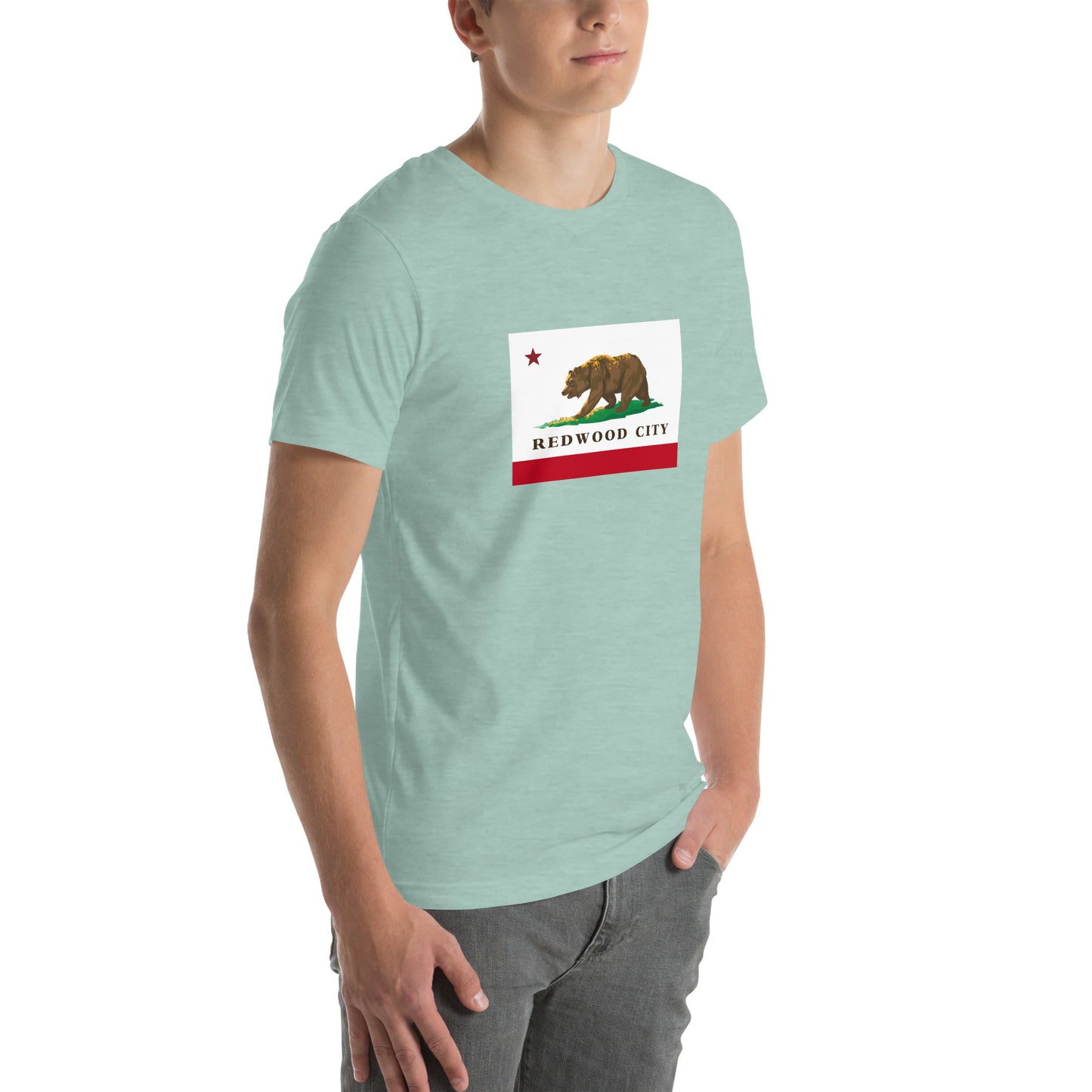 Redwood City CA Flag T-shirt