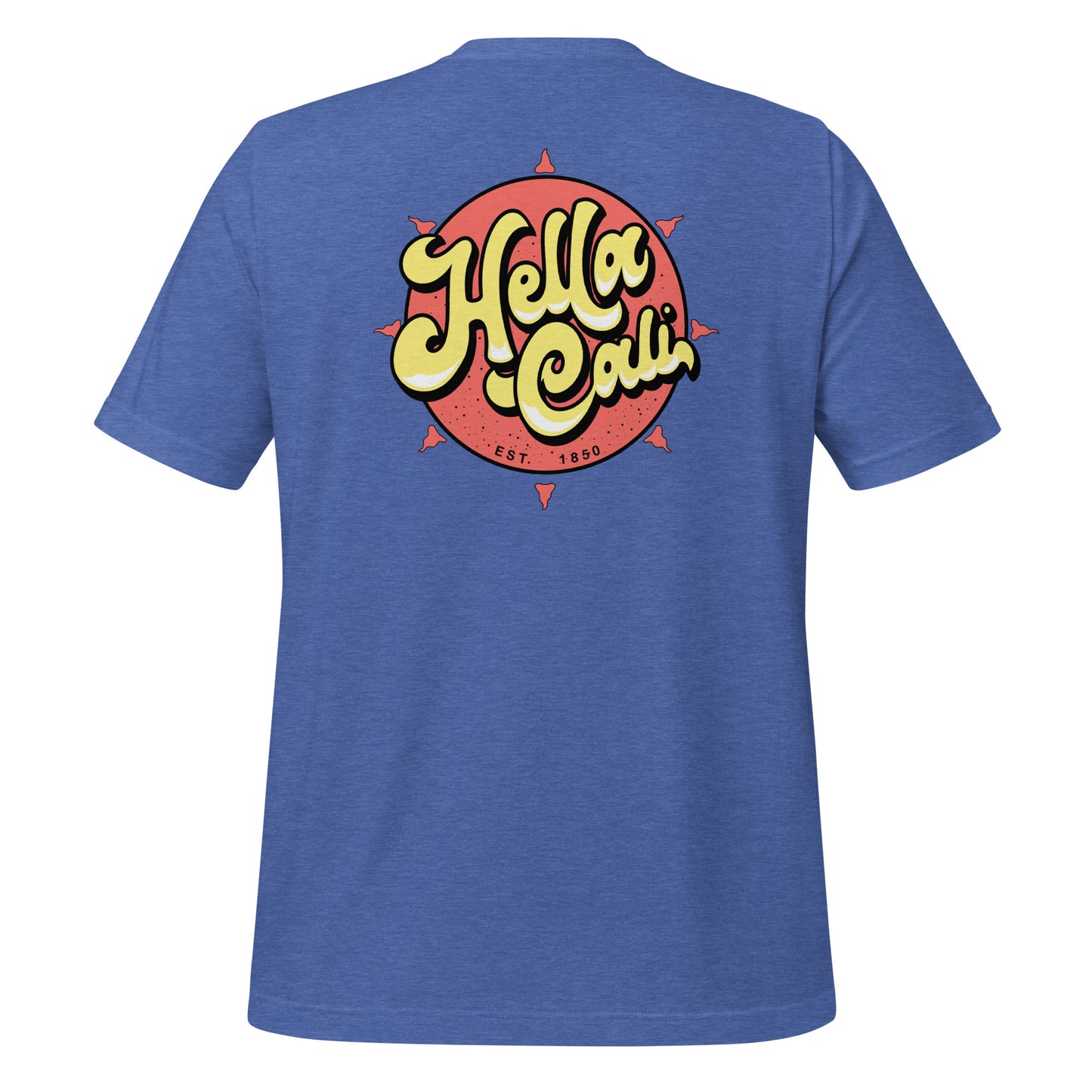 Hella Cali Yellow Lettering Orange Sun Logo Shirt