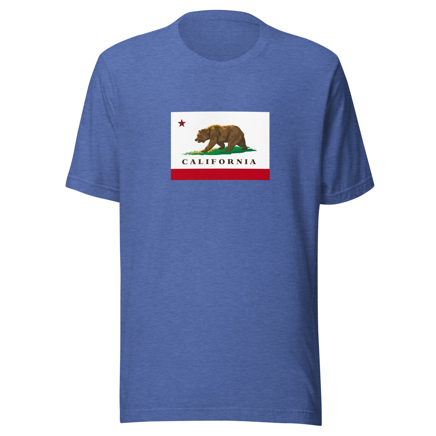 Heather Royal Blue California Flag Shirt